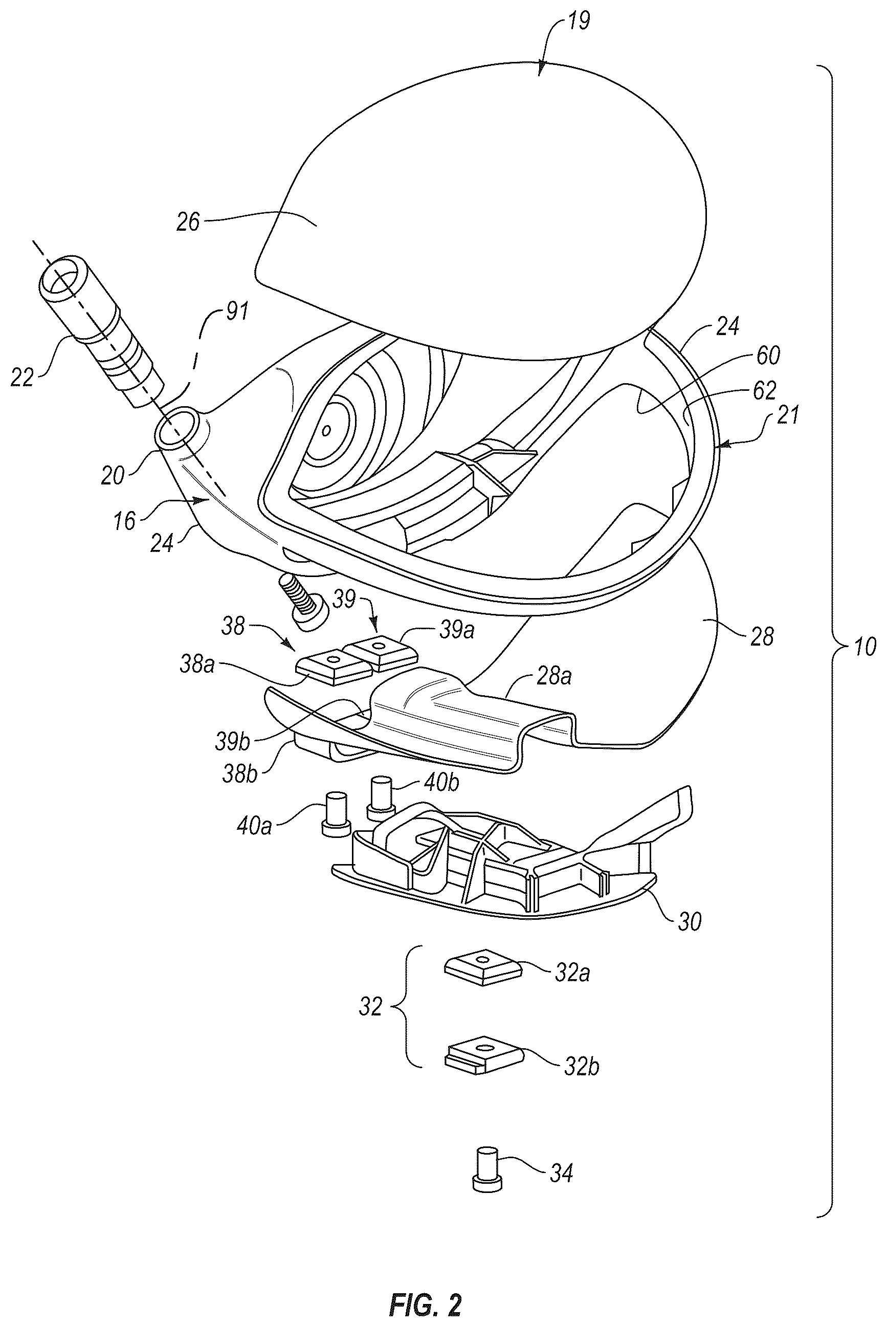 Patent US12616882 Figure 2 – Golf club head