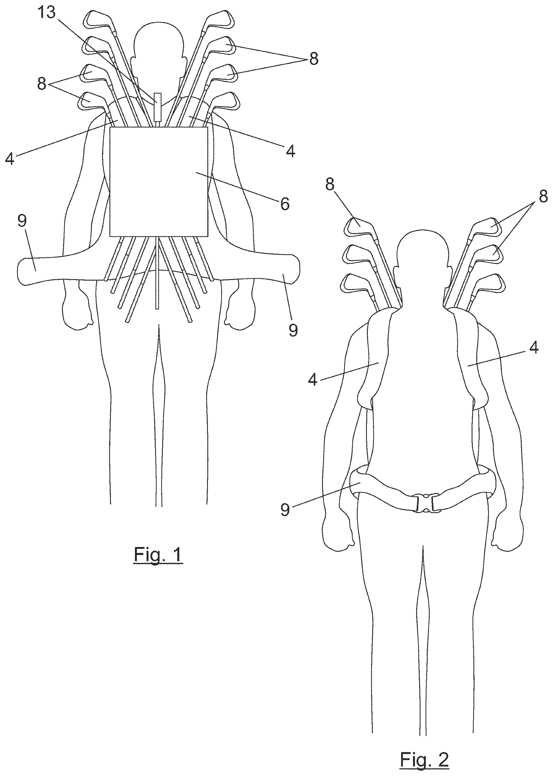 Patent US12616884 — Golf backpack — Figure 1