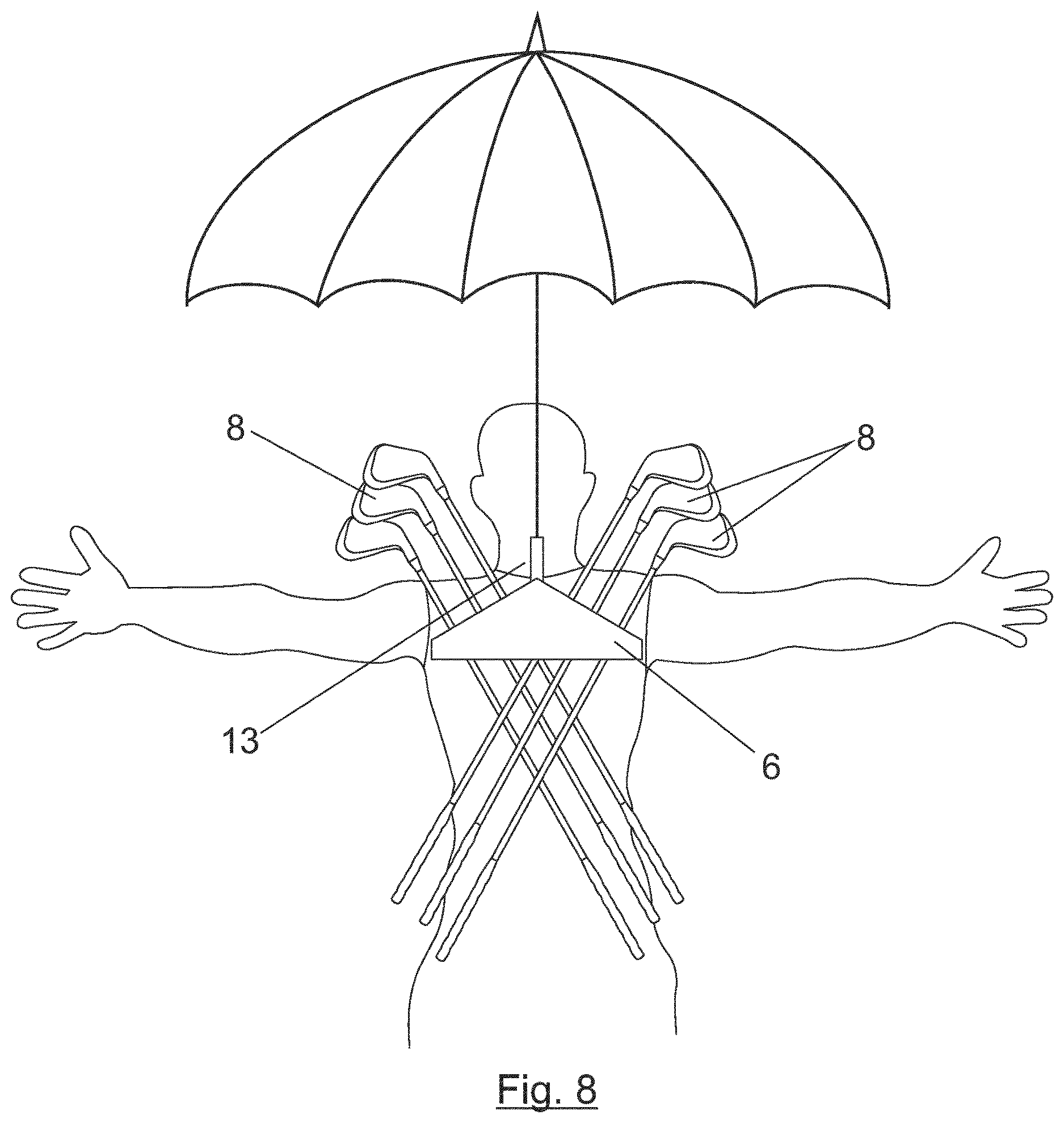 Patent US12616884 Figure 7 – Golf backpack