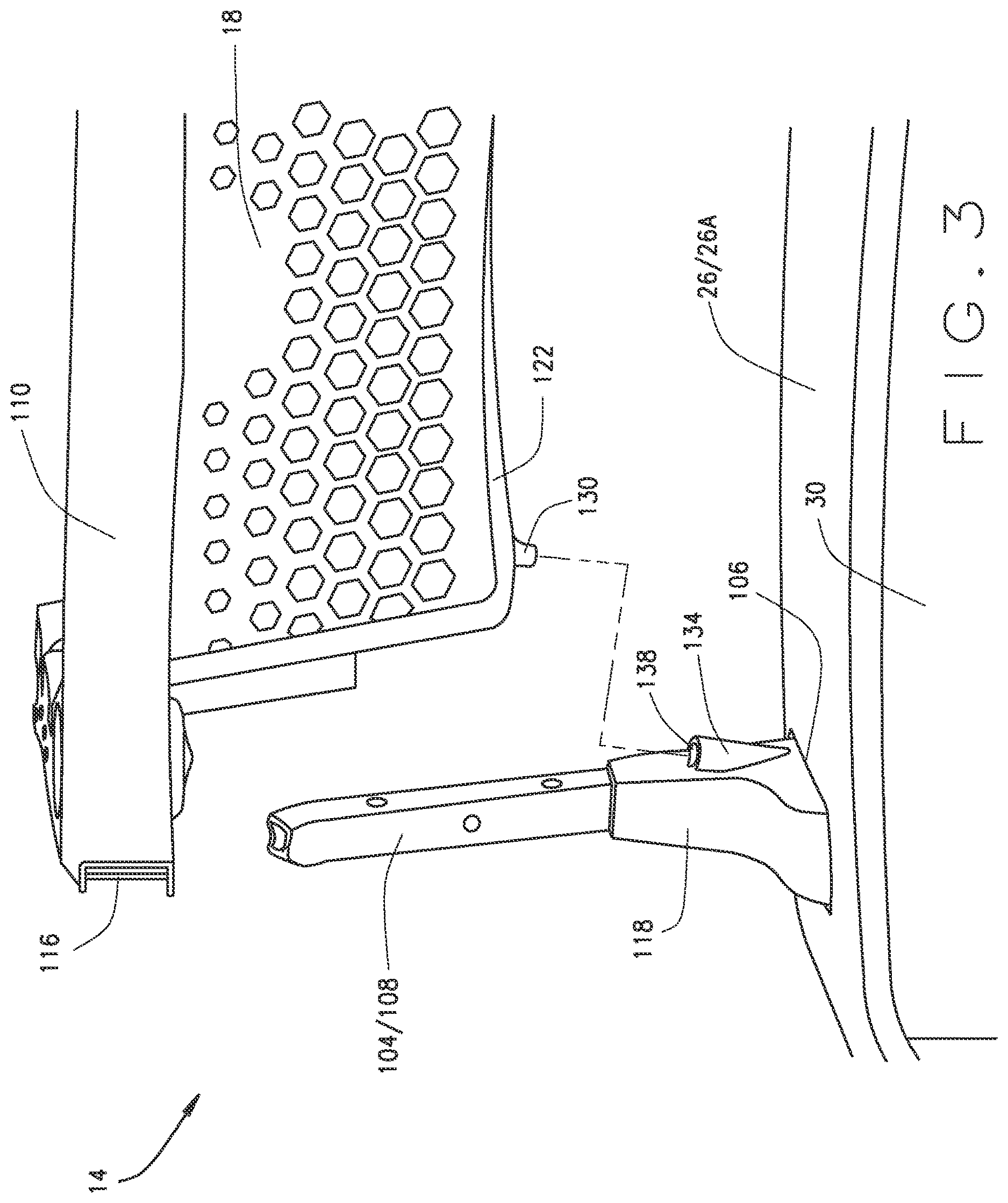 Patent US12616885 Figure 3 – Basket drainage system