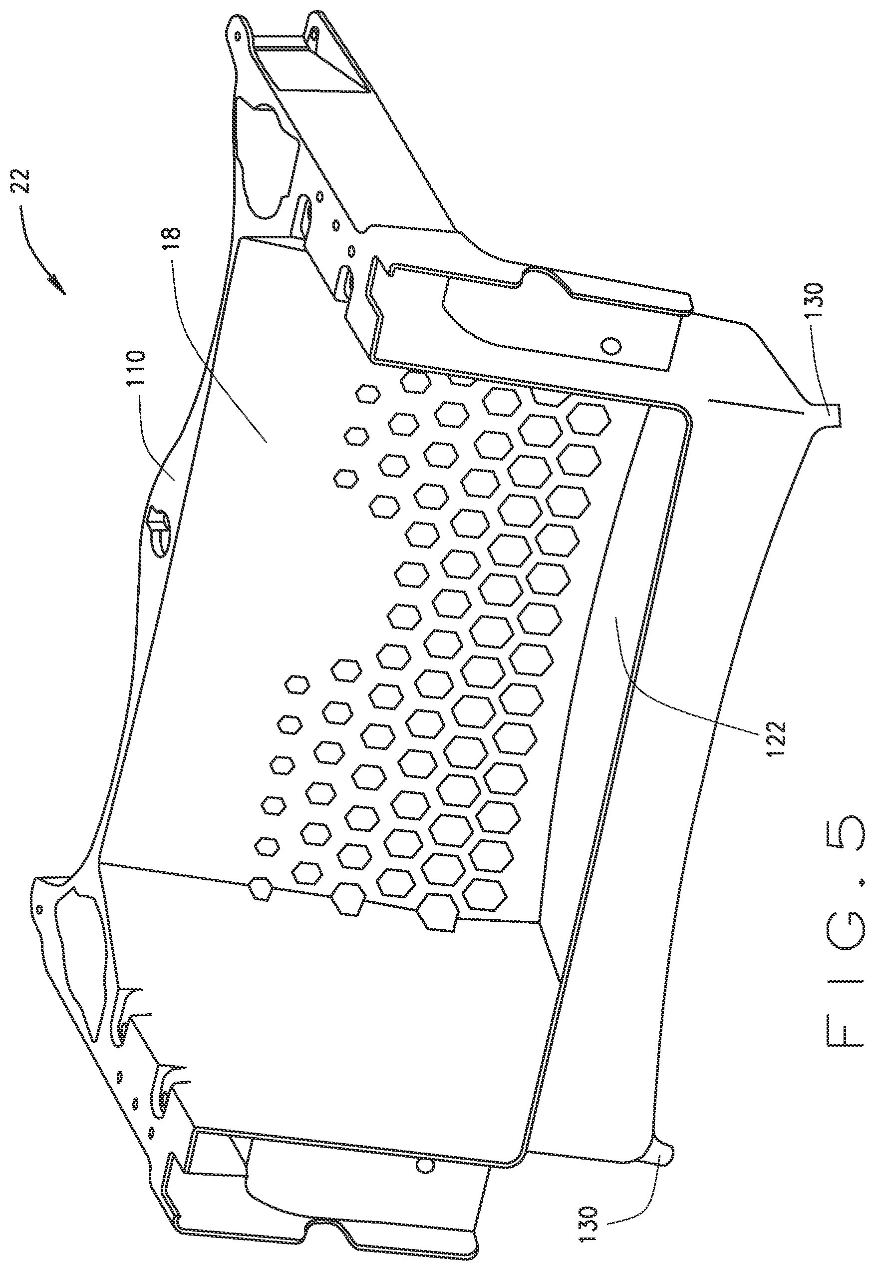 Patent US12616885 Figure 5 – Basket drainage system