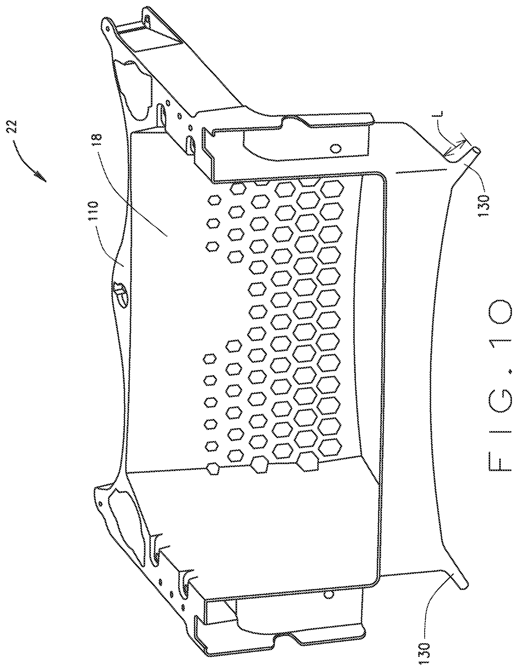 Patent US12616885 Figure 11 – Basket drainage system