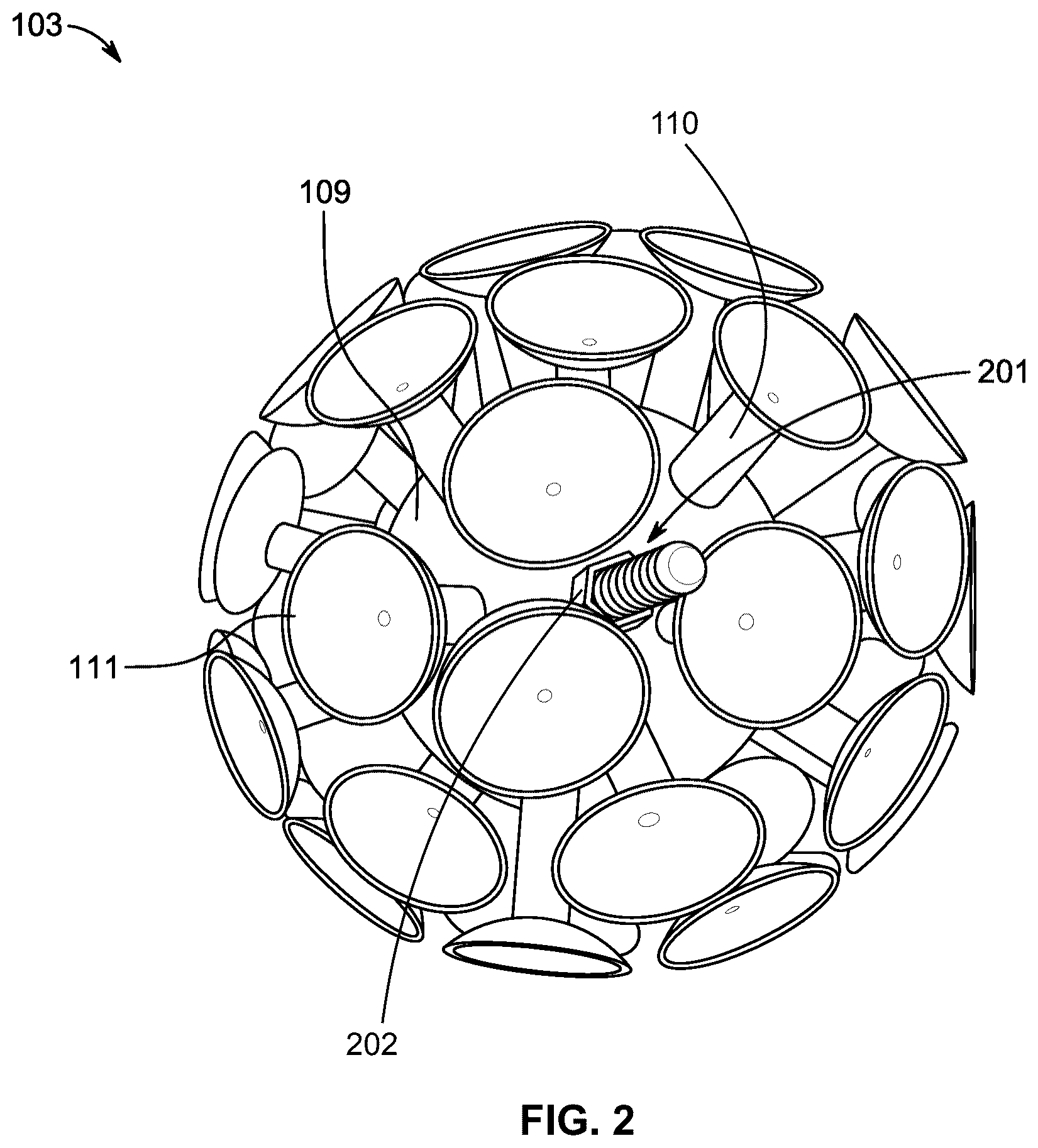 Patent US12616888 Figure 2 – Disc golf disc retrieval device