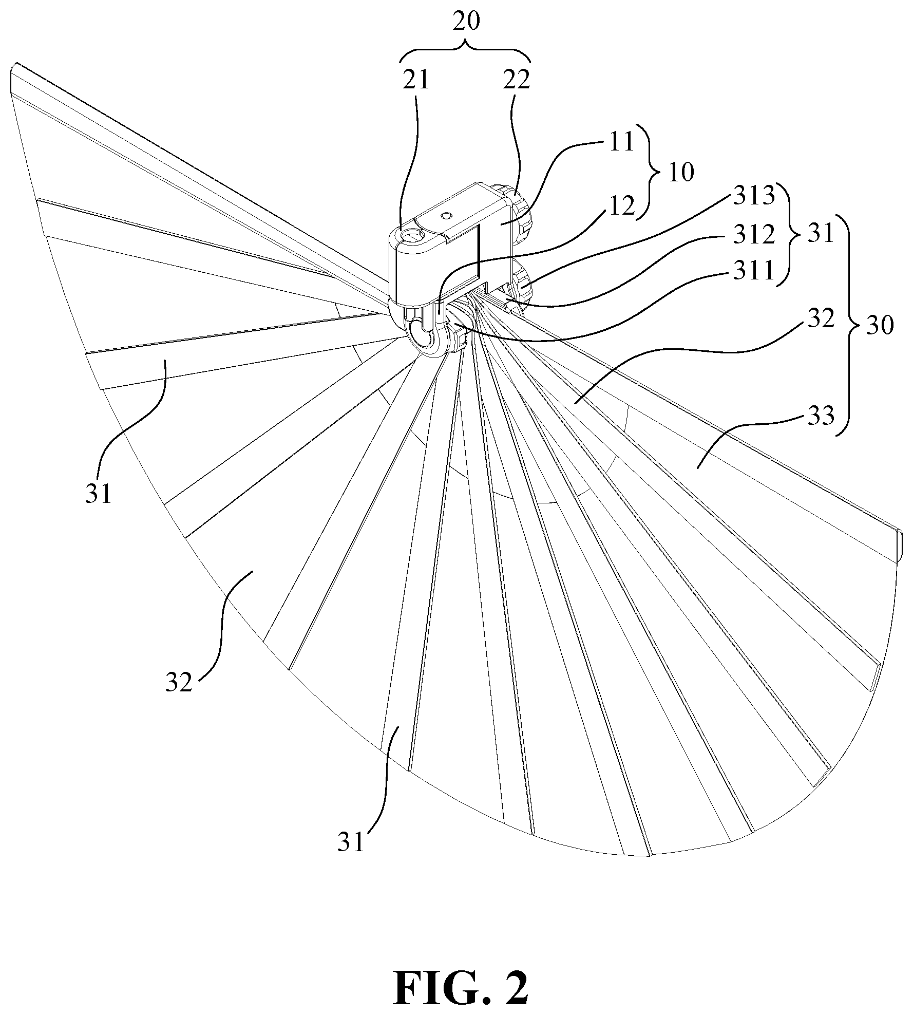 Patent US12616890 Figure 2 – Auxiliary device for practicing golf swing posture