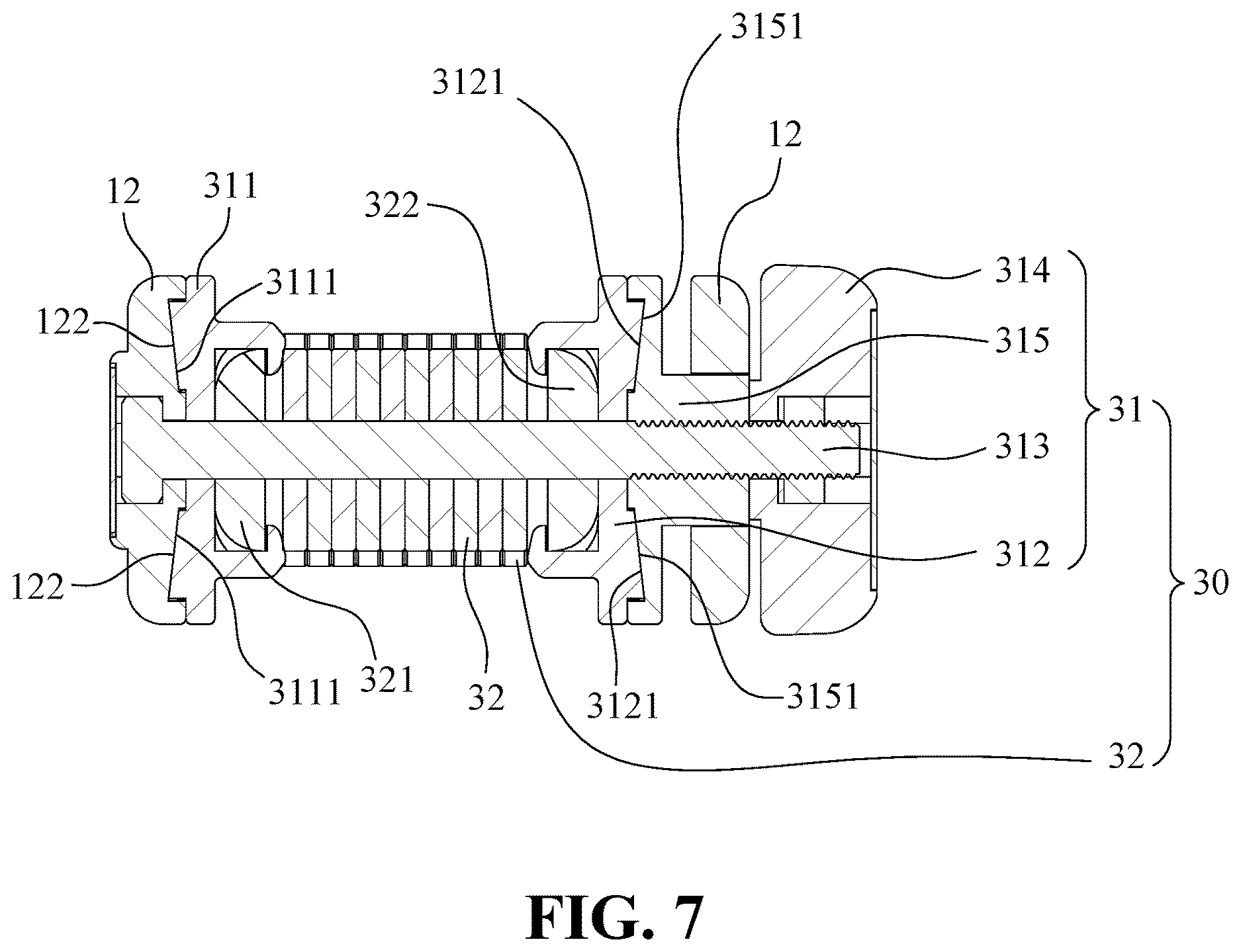 Patent US12616890 Figure 7 – Auxiliary device for practicing golf swing posture
