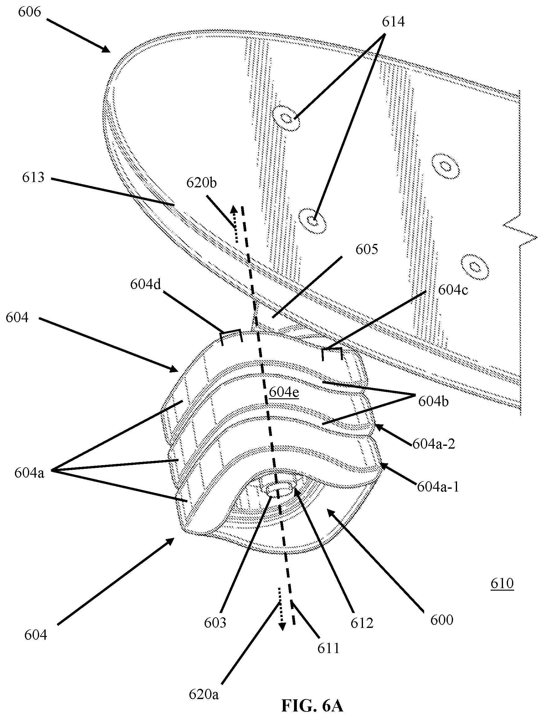 Patent US12616893 Figure 7 – Wheel assembly having a light up wheel hub