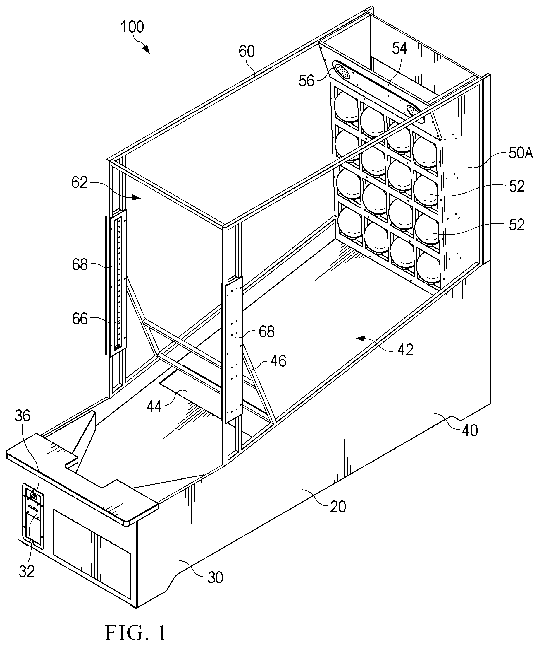 Patent US12616894 Figure 1 – Attendant-free game machine
