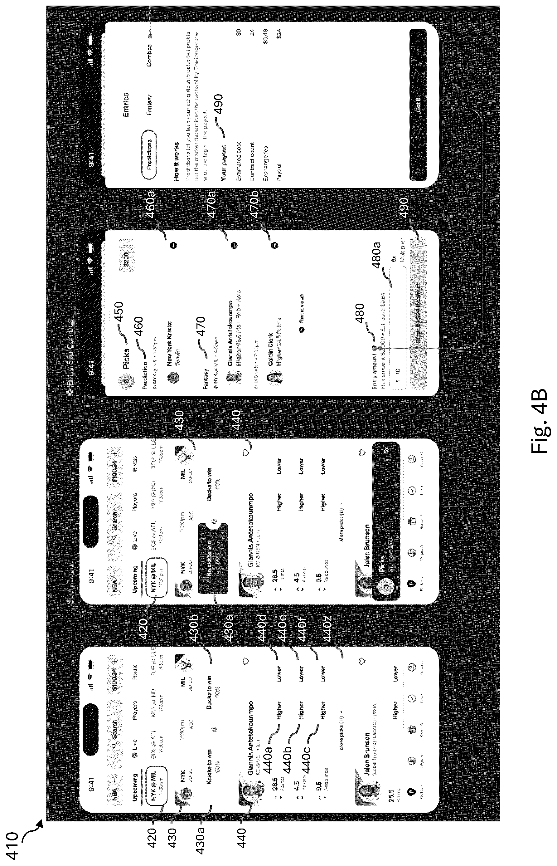 Patent US12616897 Figure 11 – Systems and methods for processing combination selections including predictions and fantasy entries