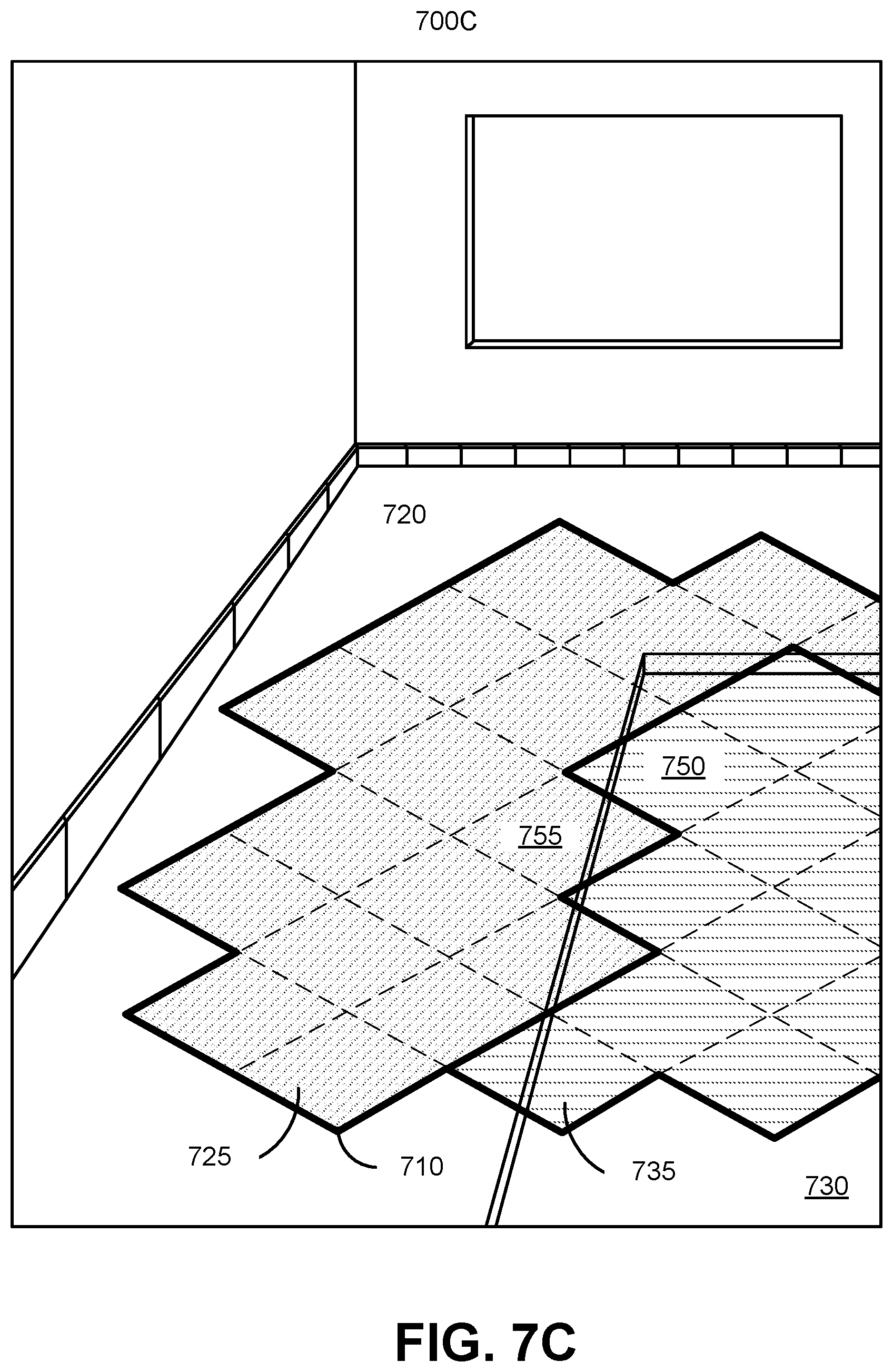 Patent US12616901 Figure 9 – Mapping traversable space in a scene using a three-dimensional mesh