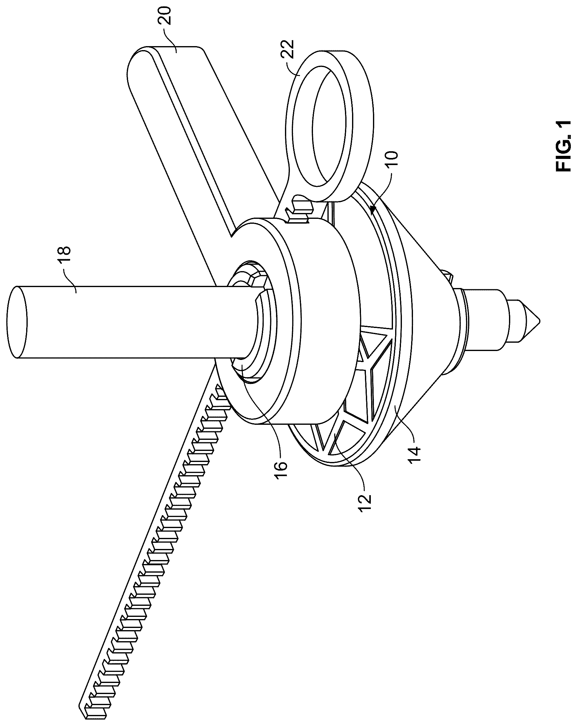 Patent US12616908 — Spinning top attachment device for writing and drawing instruments — Figure 1
