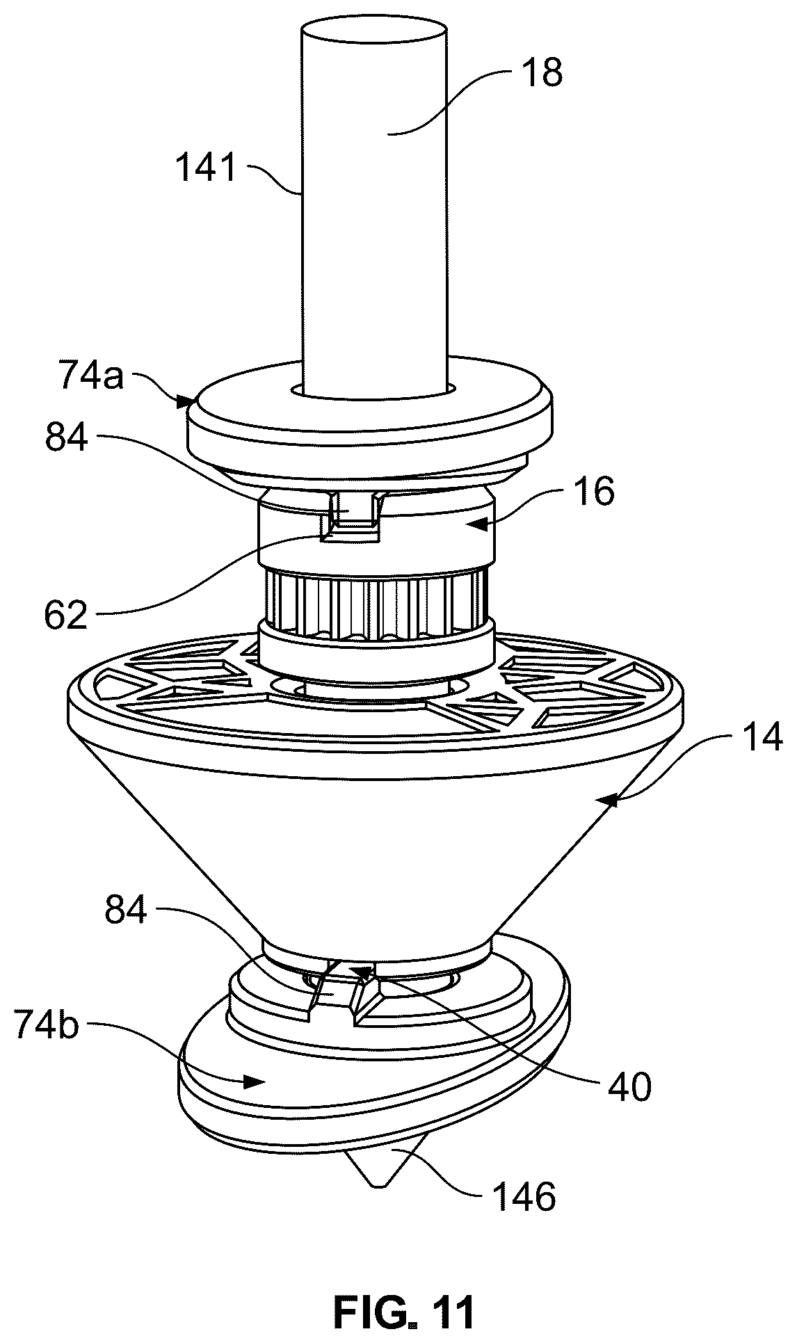 Patent US12616908 Figure 13 – Spinning top attachment device for writing and drawing instruments