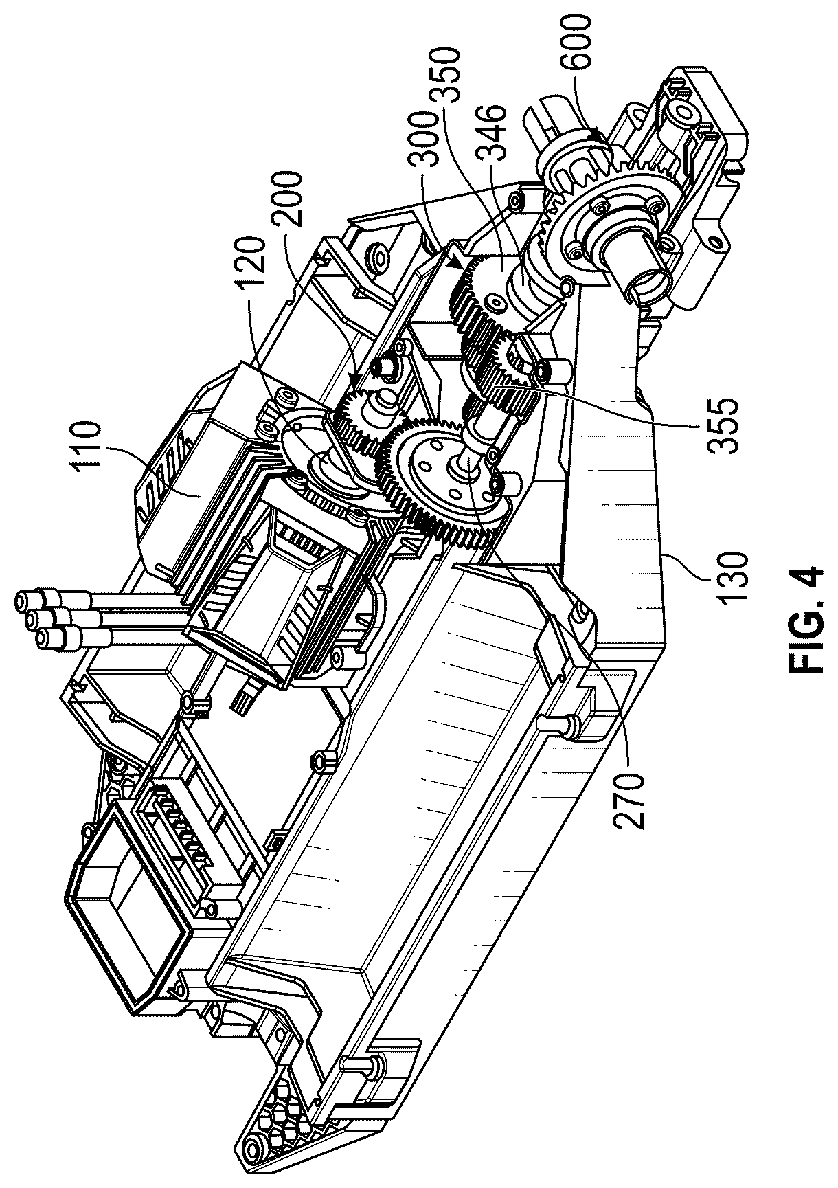 Patent US12616910 Figure 4 – Model vehicle sealed driveline