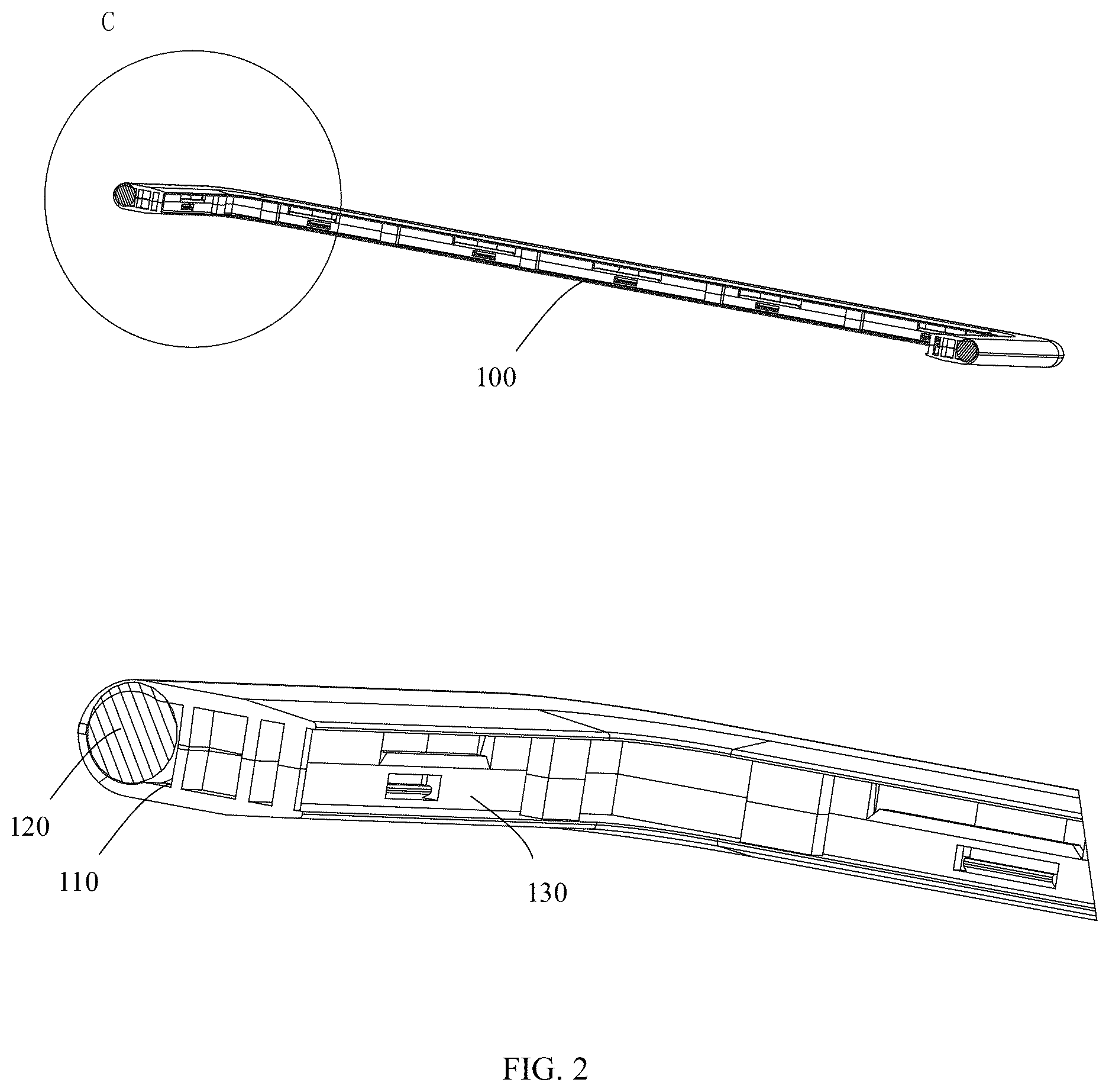 Patent US12616911 Figure 2 – Frame, assembling panel, and assembly toy