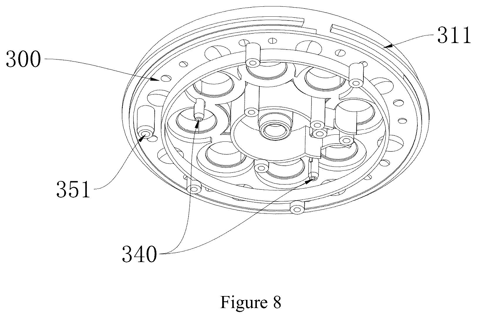 Patent US12616913 Figure 8 – Vertical bubble machine