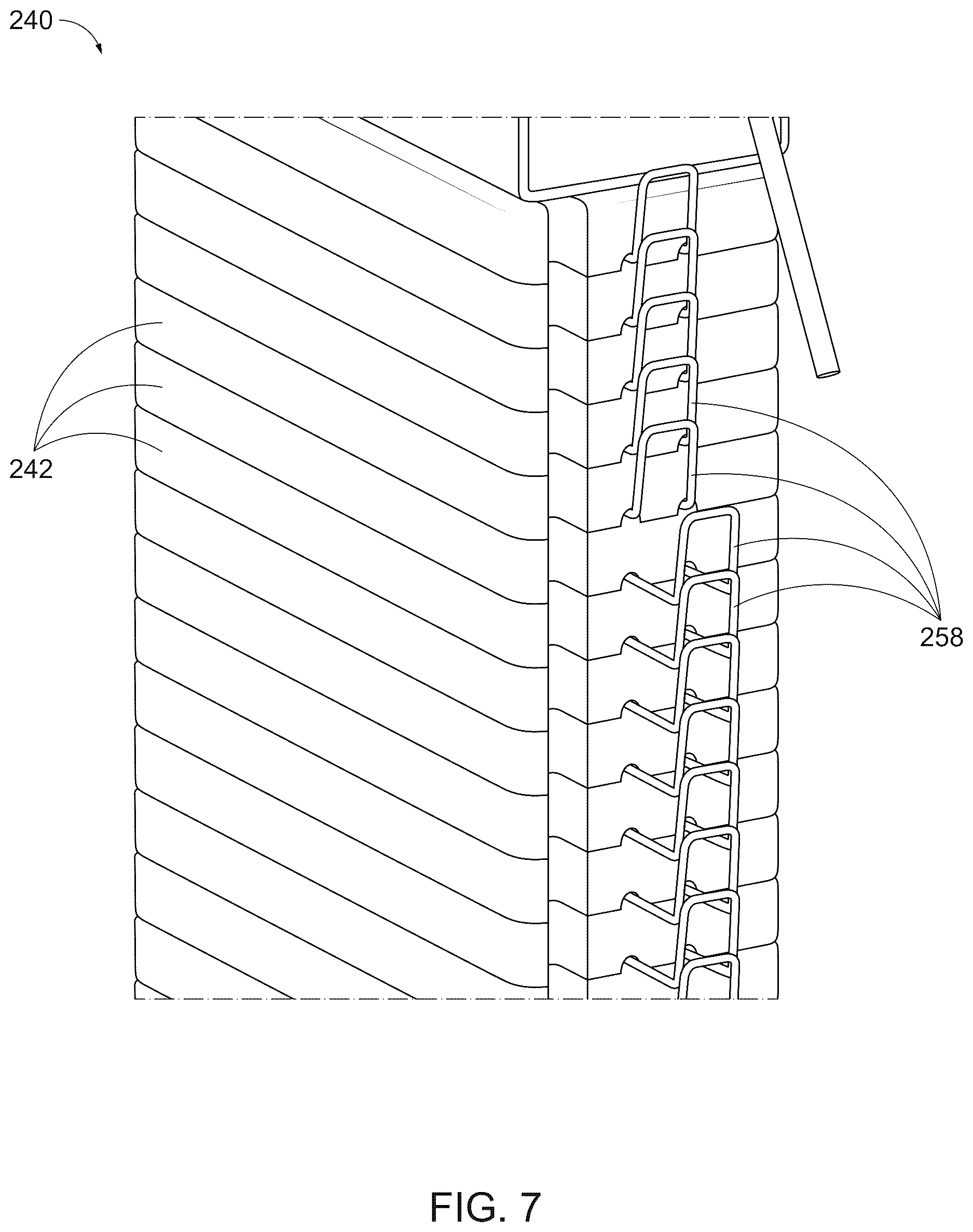 Patent US12616914 Figure 7 – Convertible counterweight rigging system