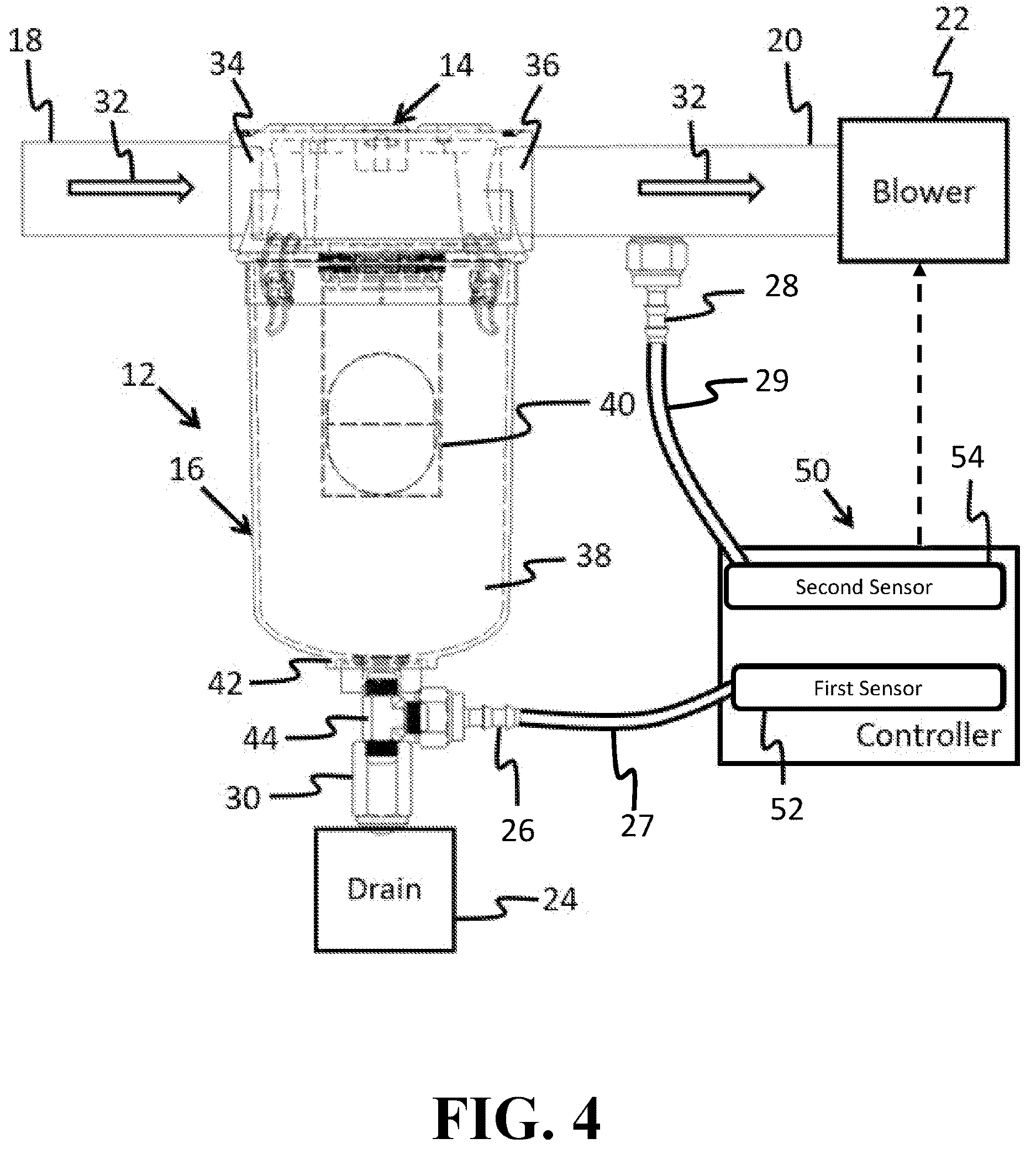 Patent US12616916 Figure 4 – Apparatuses, systems and methods for draining an air moisture separator