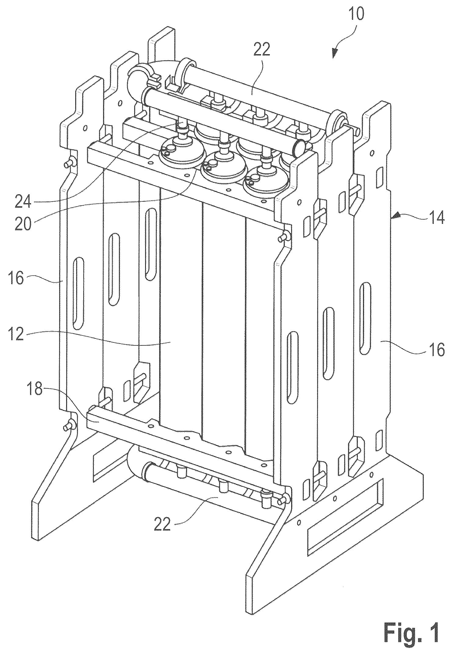 Patent US12616920 Figure 1 – Single-use device for the separation or filtering of a large volume of a mixture of substances