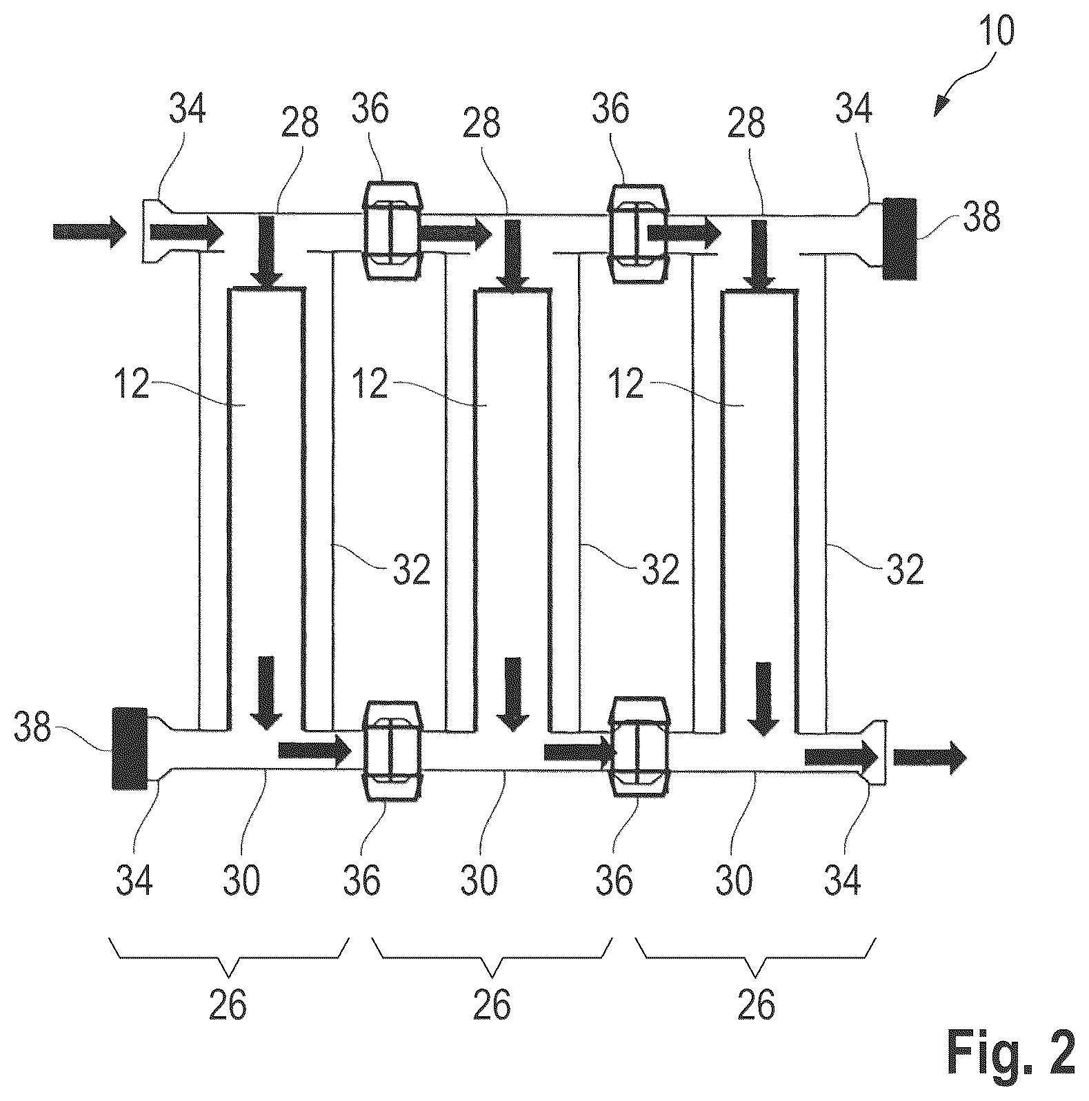 Patent US12616920 Figure 2 – Single-use device for the separation or filtering of a large volume of a mixture of substances