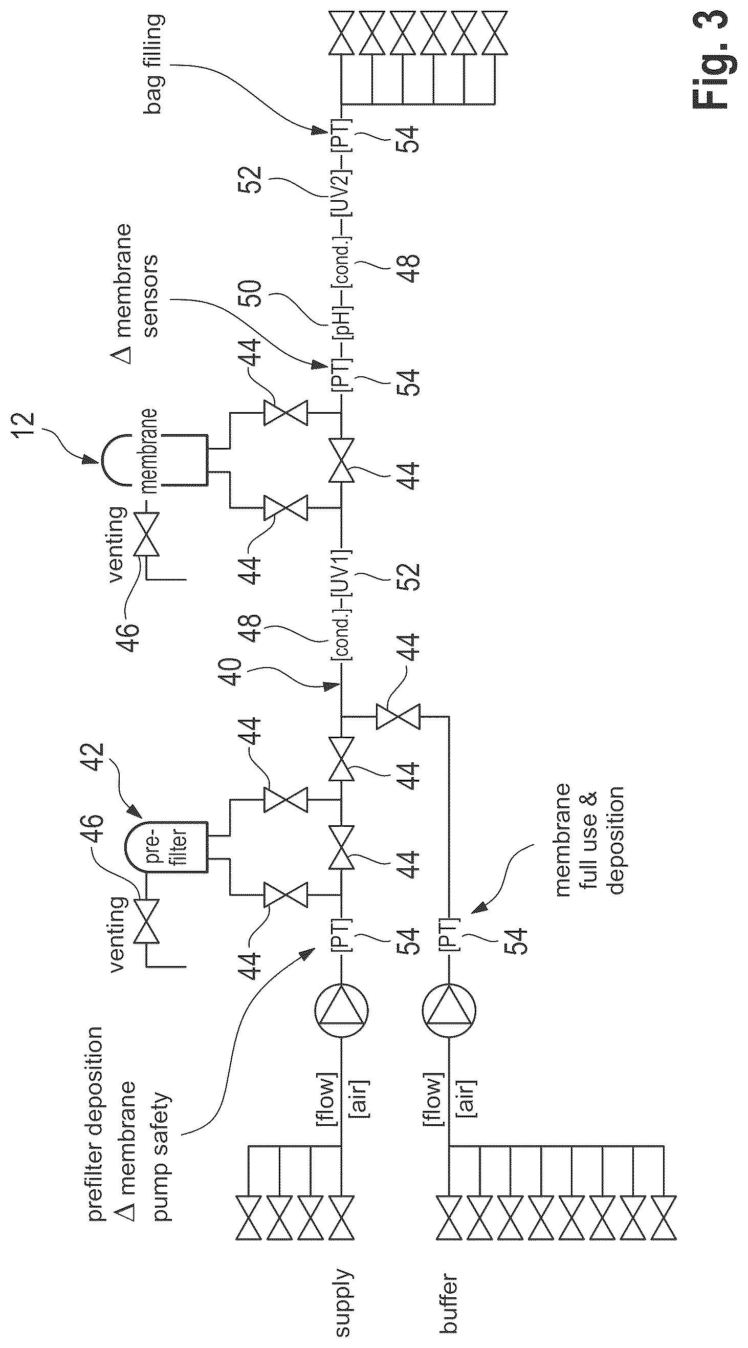 Patent US12616920 Figure 3 – Single-use device for the separation or filtering of a large volume of a mixture of substances
