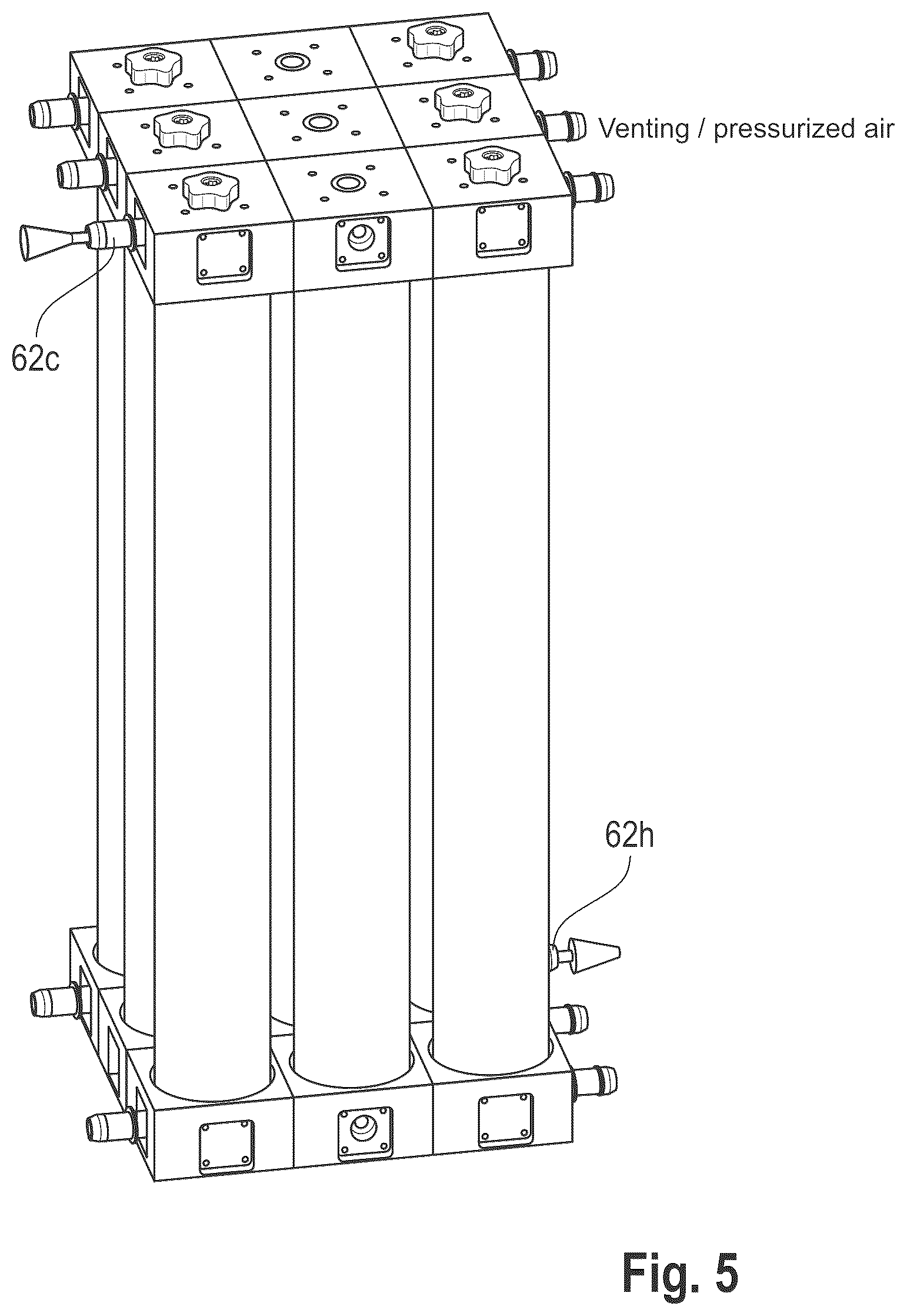 Patent US12616920 Figure 5 – Single-use device for the separation or filtering of a large volume of a mixture of substances