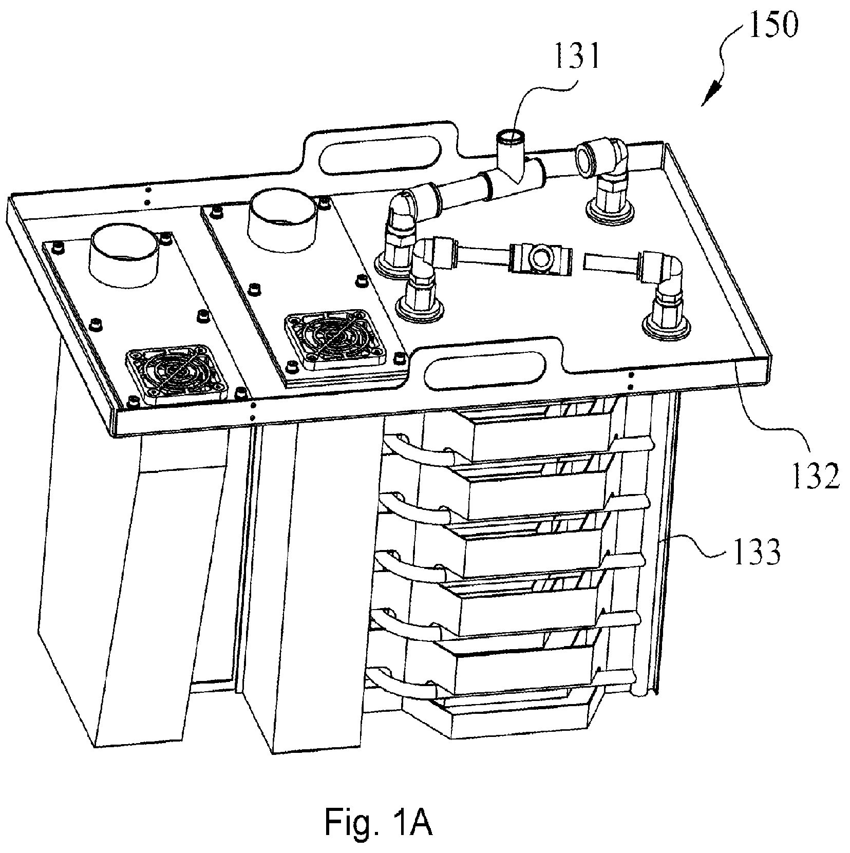 Patent US12616926 Figure 1 – Cleaning frame for waste gas purification apparatus