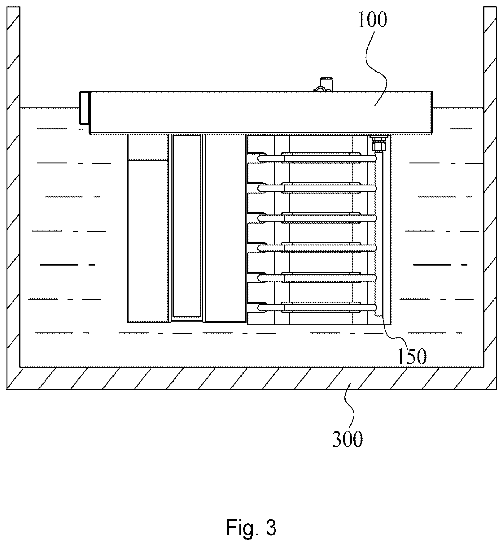 Patent US12616926 Figure 7 – Cleaning frame for waste gas purification apparatus
