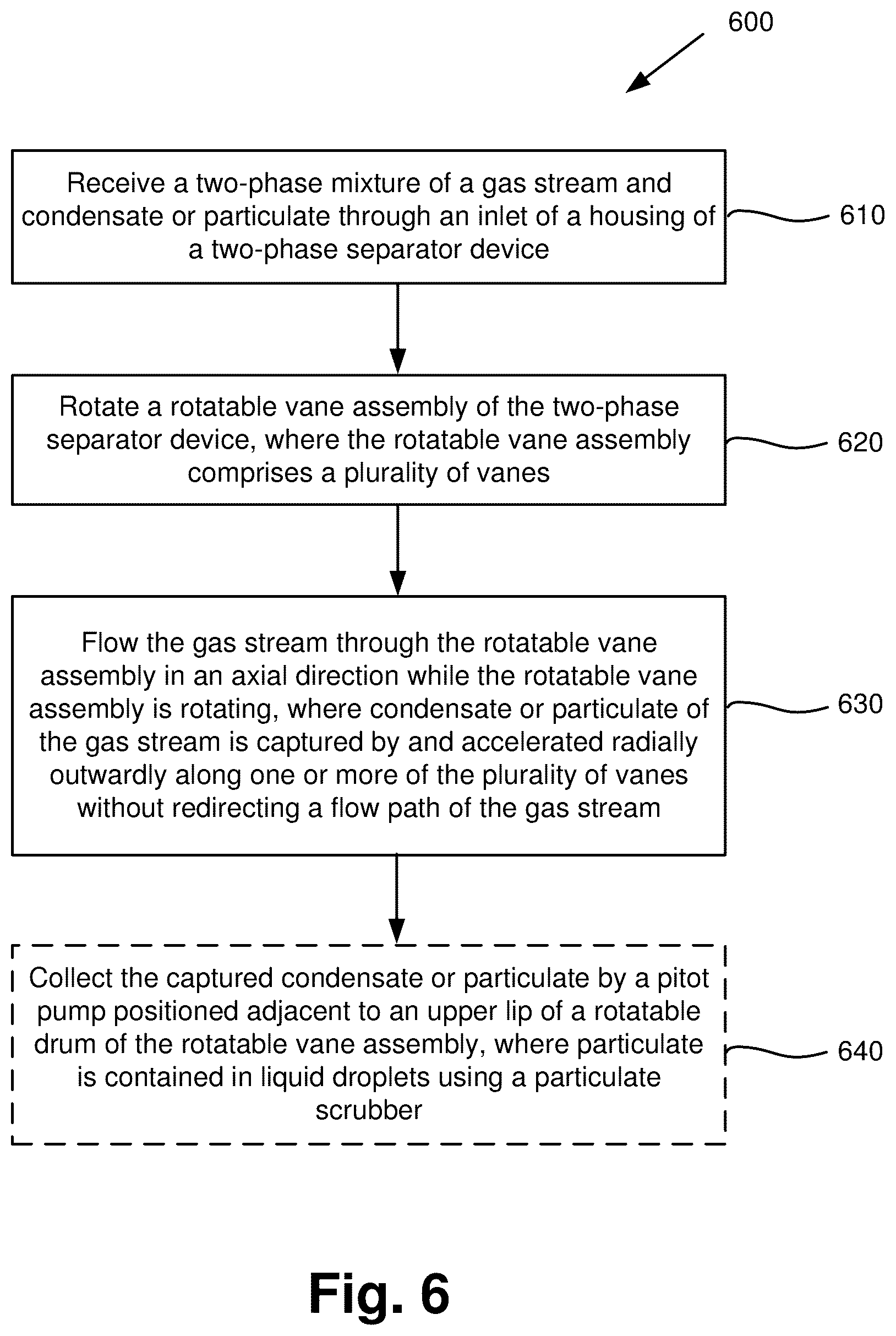 Patent US12616927 Figure 10 – Two-phase separator device for removing condensate or particulate from a gas stream