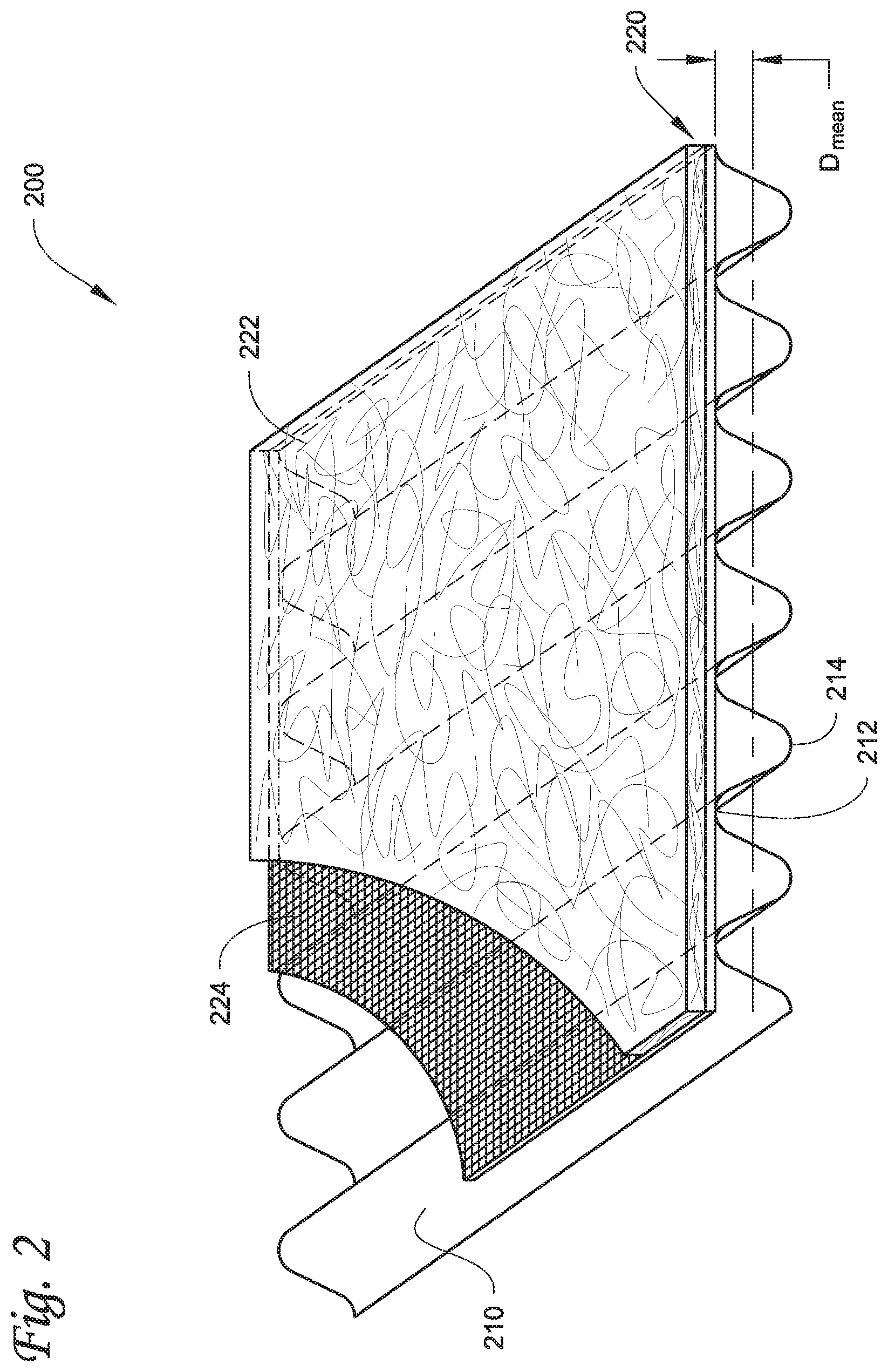 Patent US12616928 Figure 2 – Filter element with improved dust loading