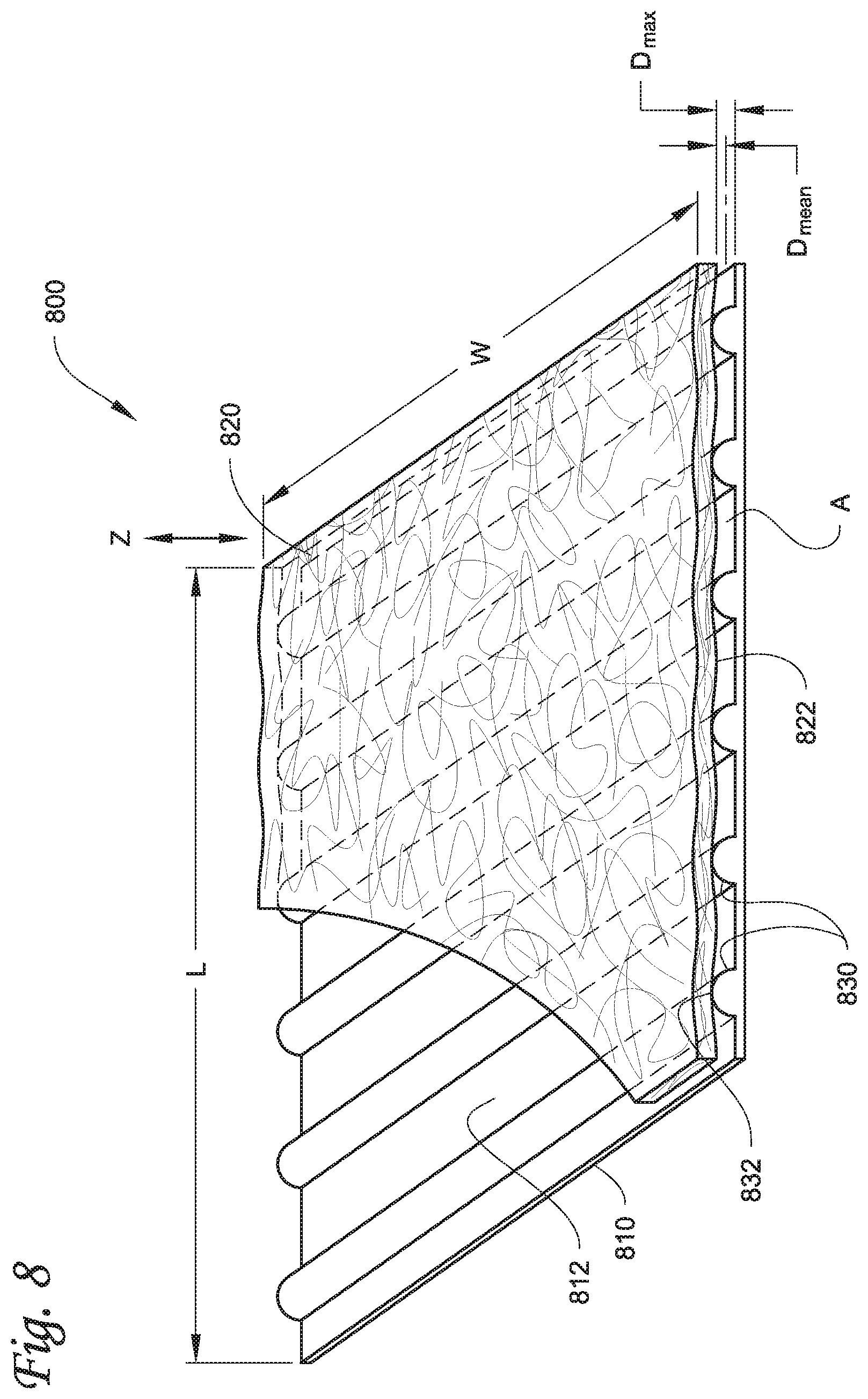 Patent US12616928 Figure 8 – Filter element with improved dust loading