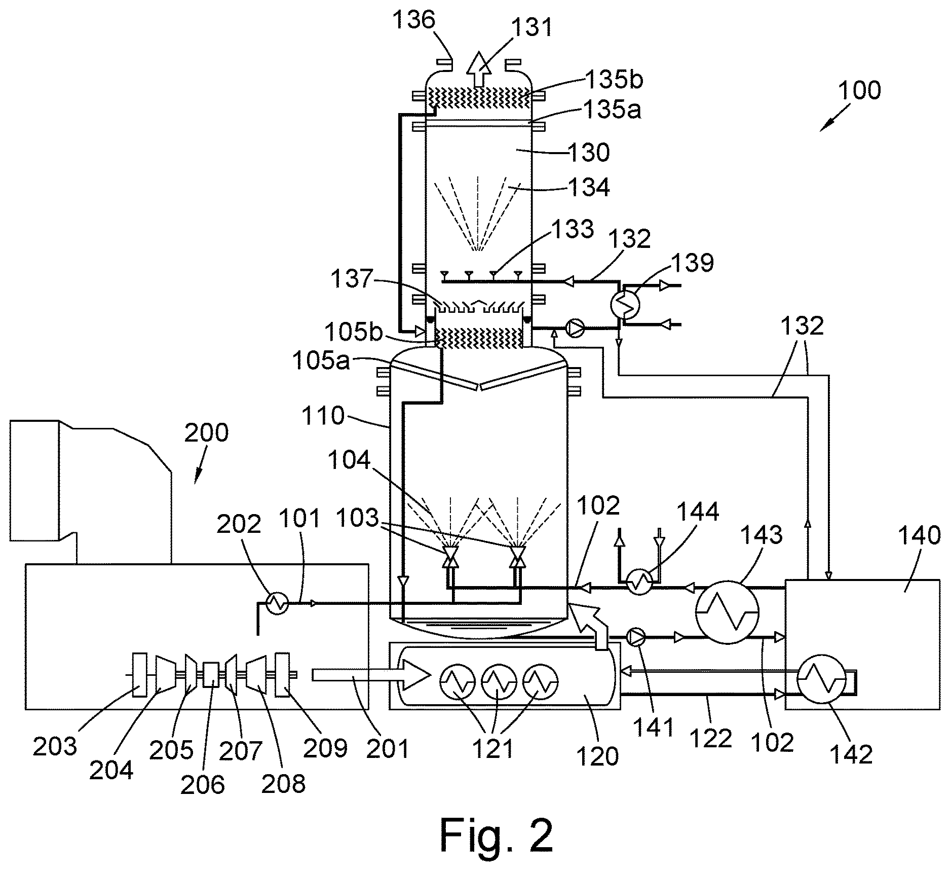 Patent US12616929 Figure 2 – System for offshore carbon dioxide capture