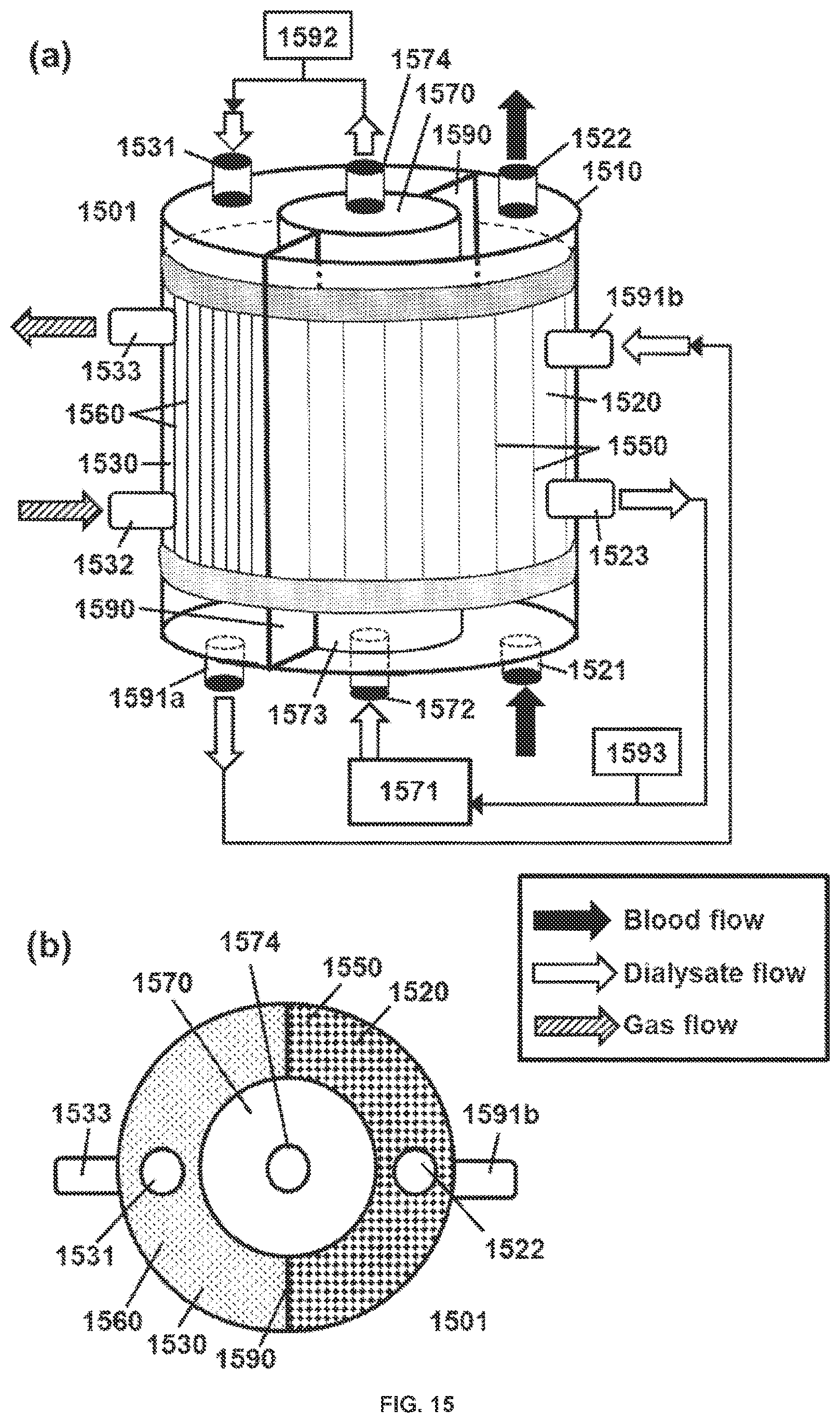 Patent US12616938 Figure 15 – Filter device for dialysis applications