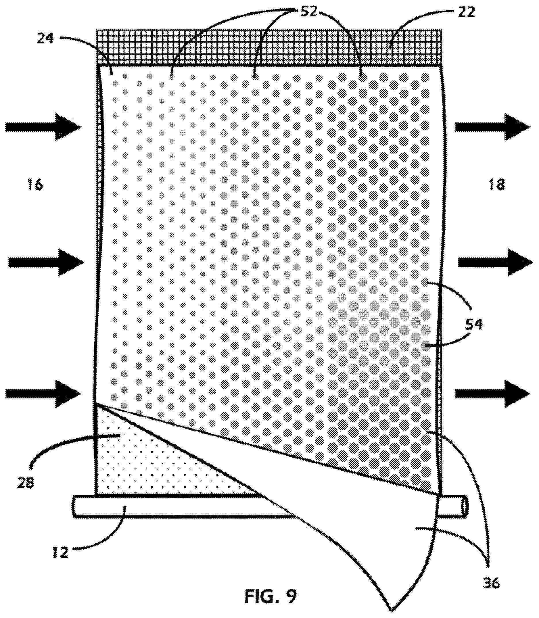 Patent US12616939 Figure 9 – Variable velocity patterns in cross-flow filtration