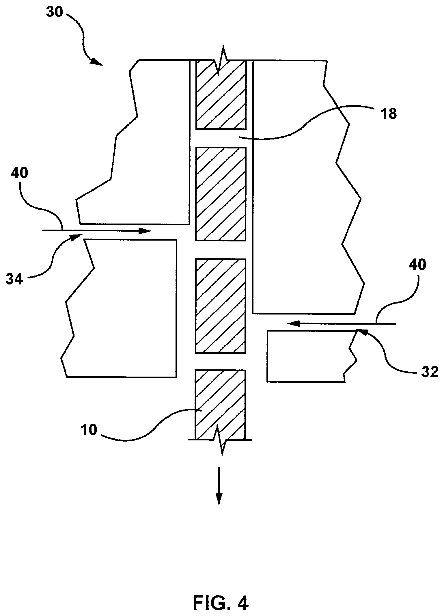 Patent US12616942 Figure 3 – Flat sheet membrane with integral posts
