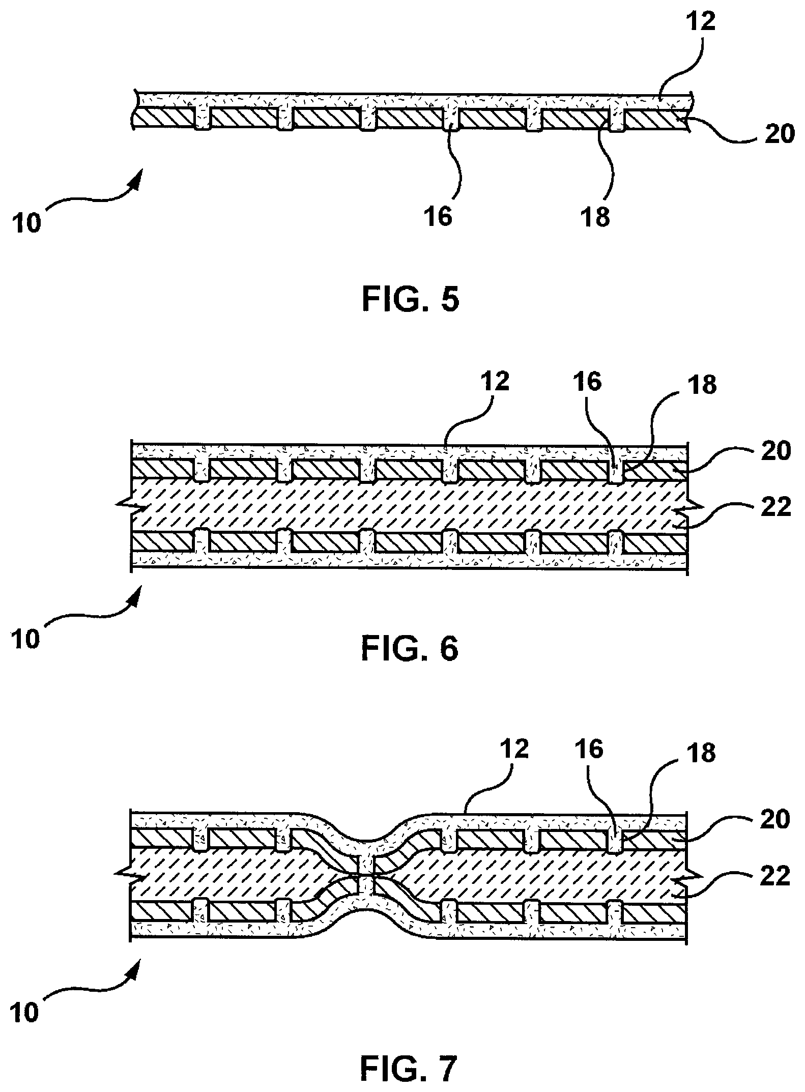 Patent US12616942 Figure 4 – Flat sheet membrane with integral posts