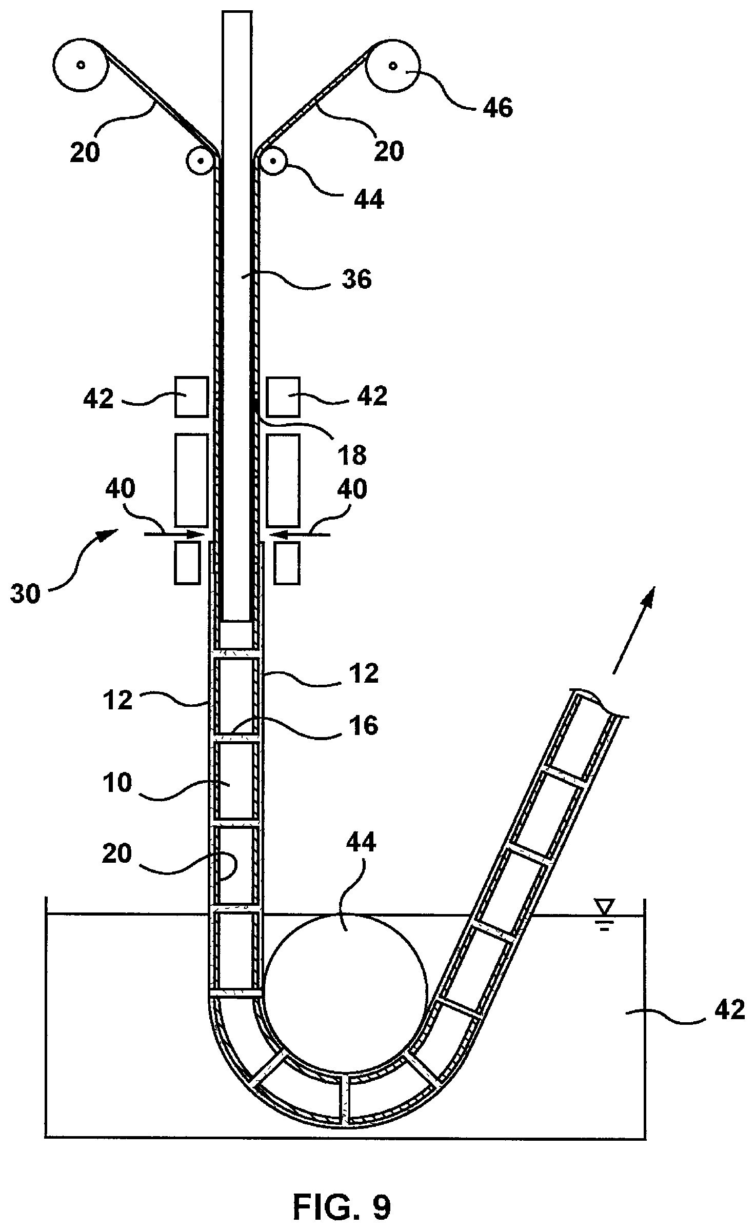 Patent US12616942 Figure 6 – Flat sheet membrane with integral posts