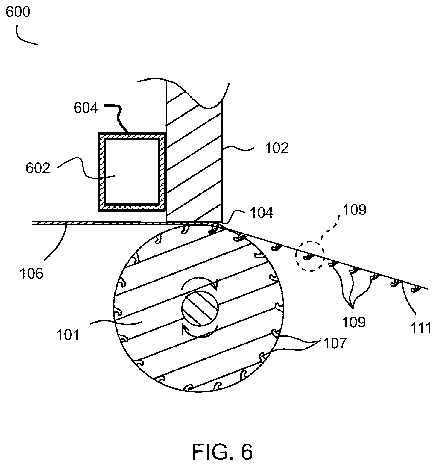 Patent US12616951 Figure 6 – Cooling methods for ultrasonic forming and bonding of polymeric webs