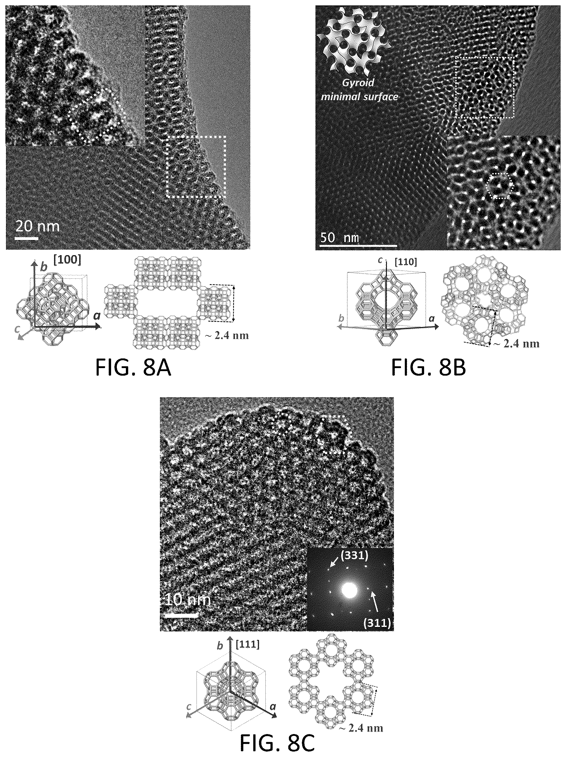 Patent US12616965 Figure 7 – Hierarchically ordered crystalline microporous materials with long-range mesoporous order having cubic symmetry