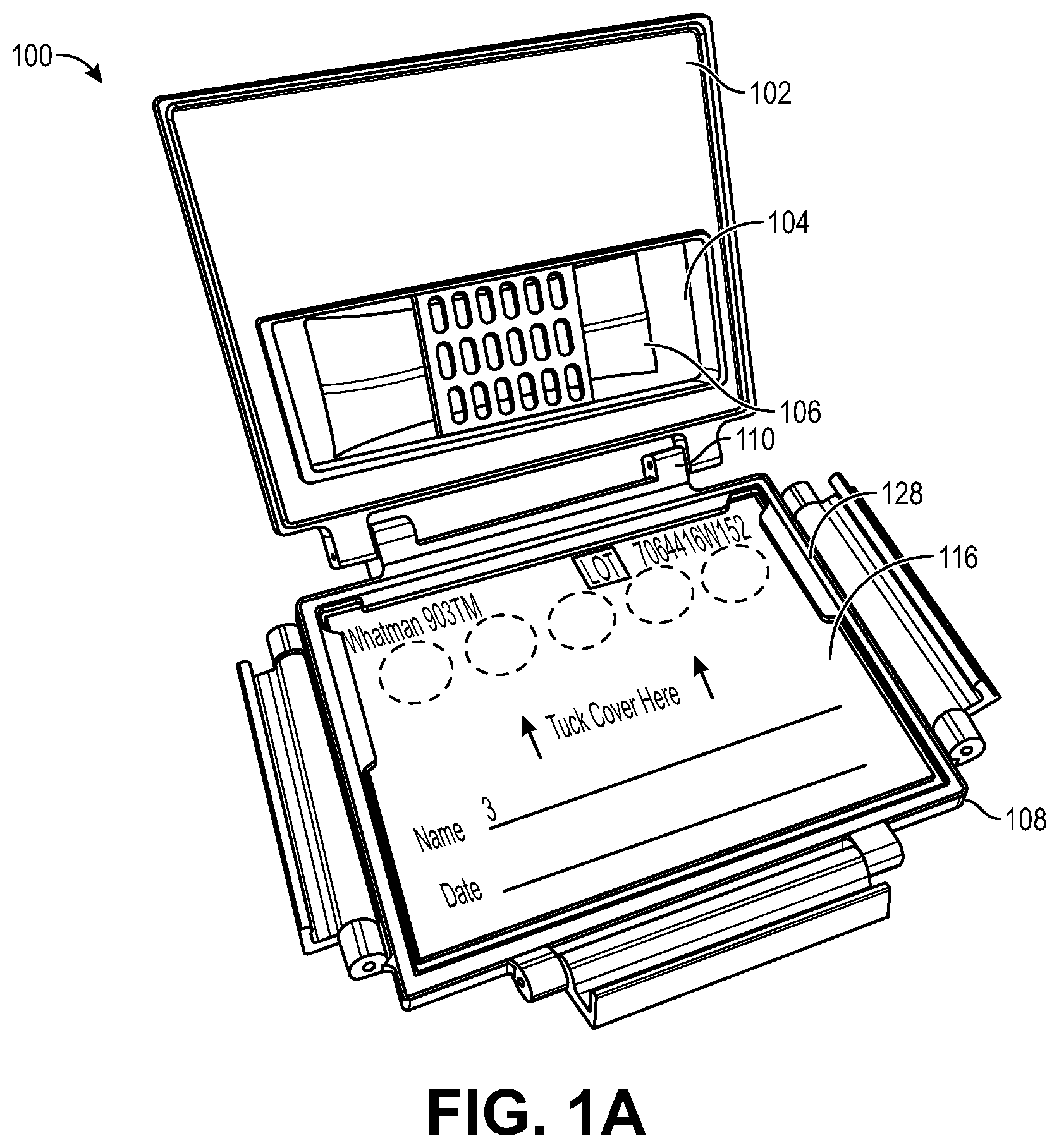 Patent US12616973 Figure 1 – Methods, devices, and related aspects for collecting and storing samples