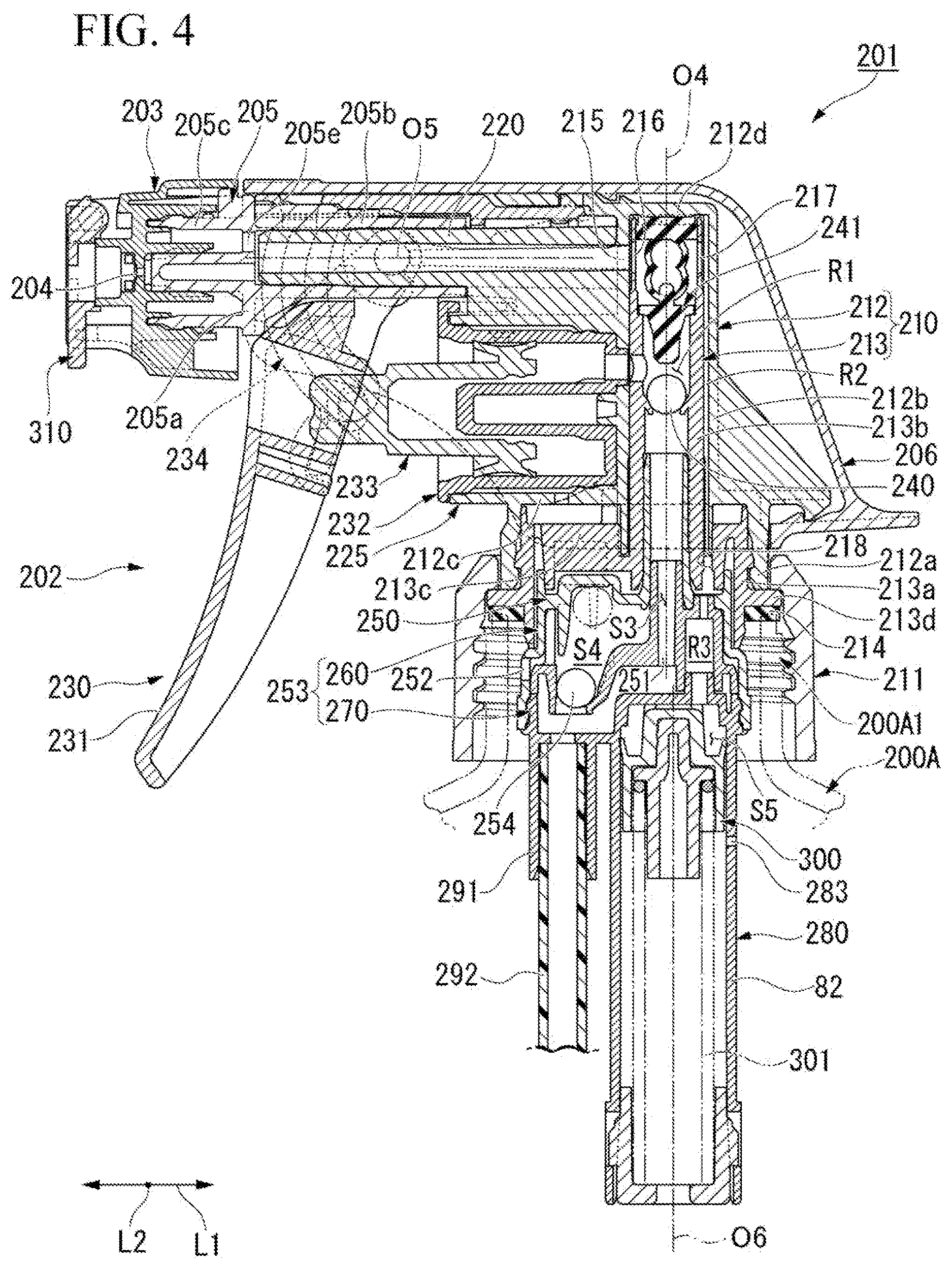 Patent US12616986 Figure 4 – Trigger-type liquid sprayer