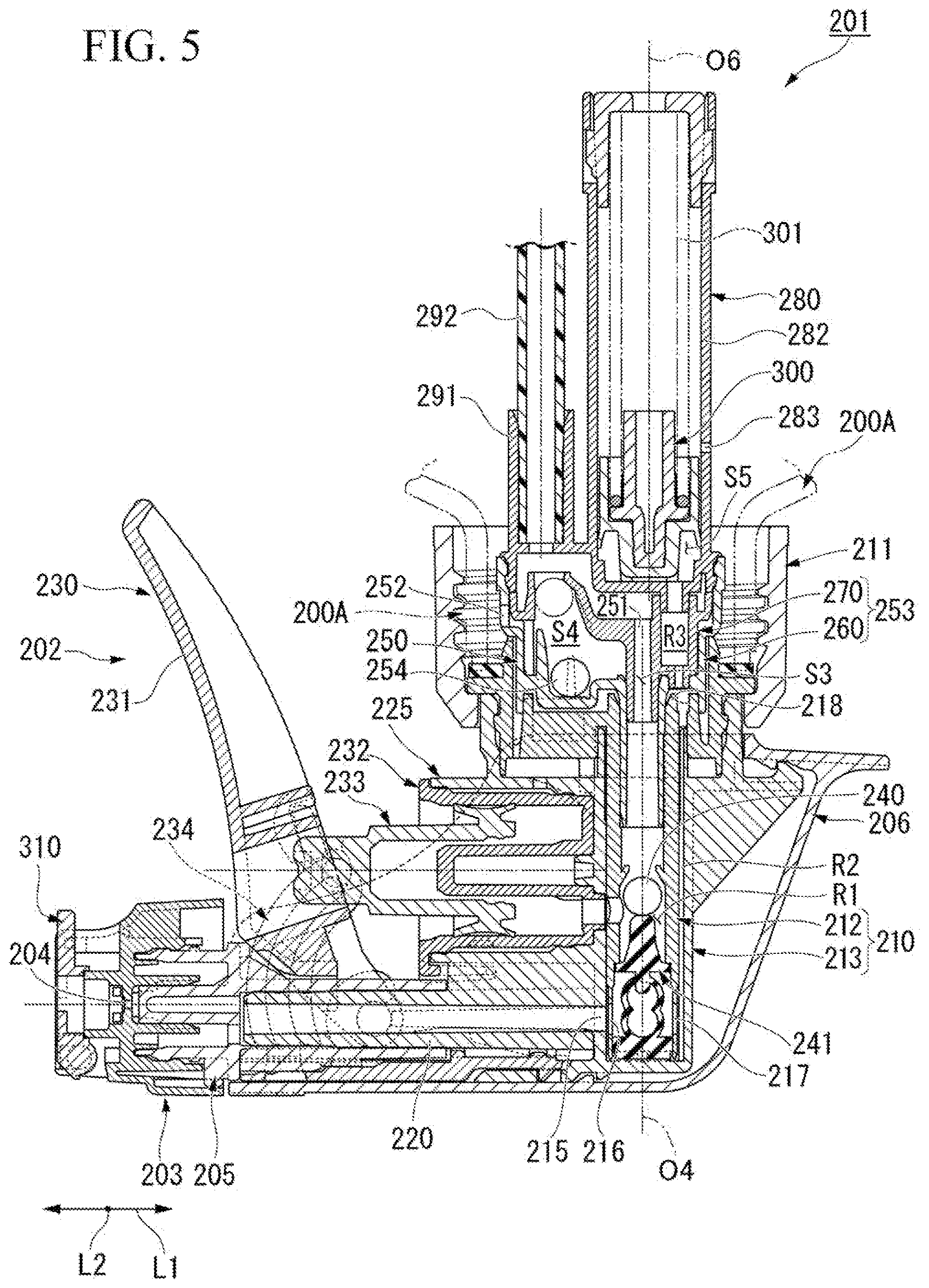 Patent US12616986 Figure 5 – Trigger-type liquid sprayer