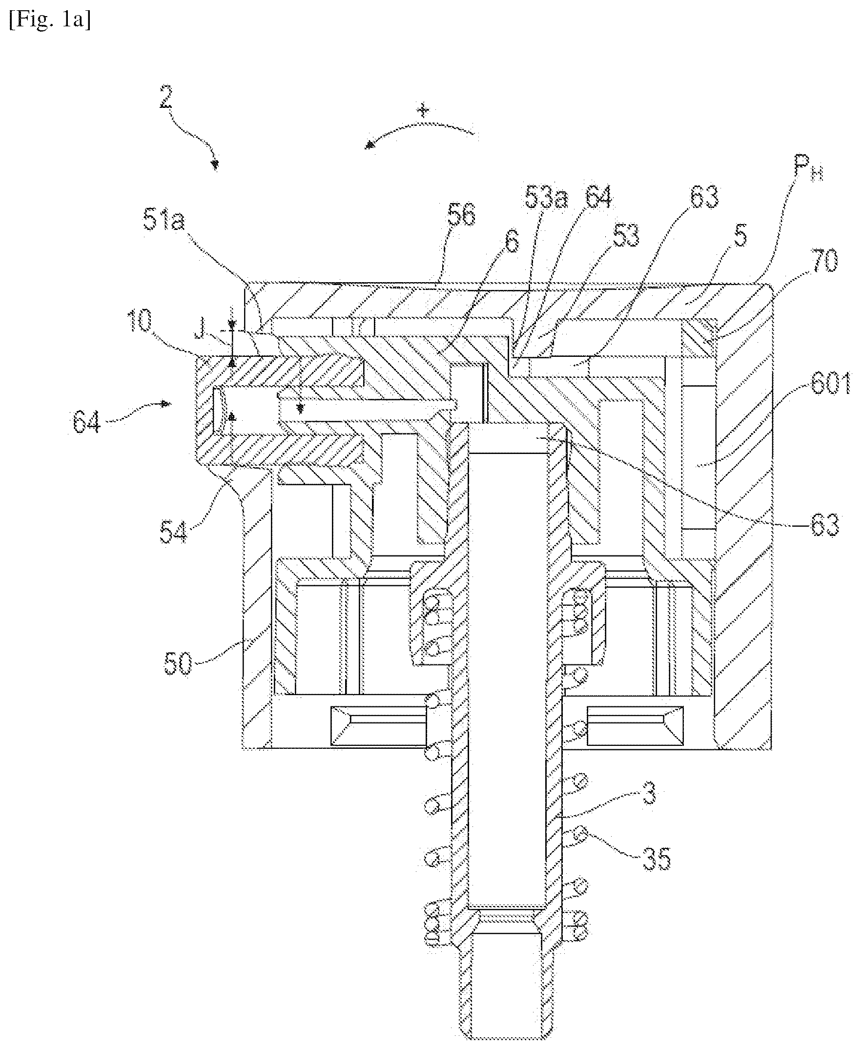 Patent US12616987 Figure 1 – Head for dispensing a fluid product and associated fluid product bottle