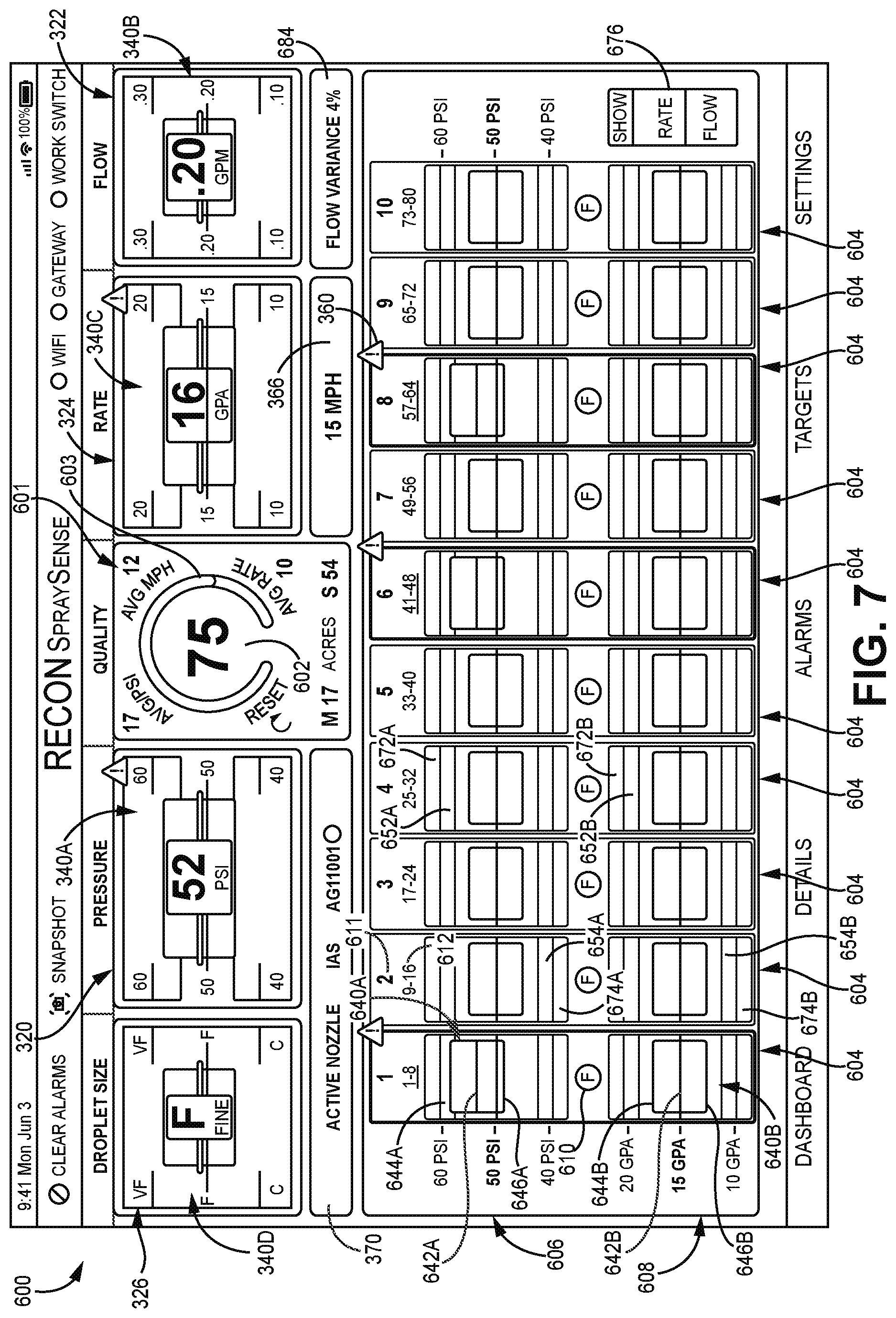 Patent US12616989 Figure 7 – Systems and methods for monitoring spray quality