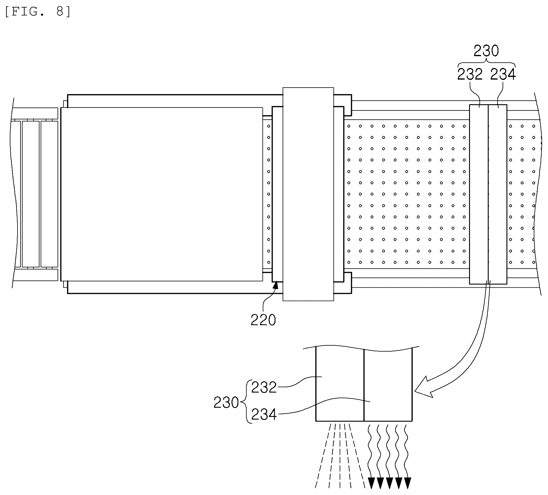 Patent US12616994 Figure 8 – Apparatus for preventing blockage of floating stage, substrate processing apparatus and substrate processing method