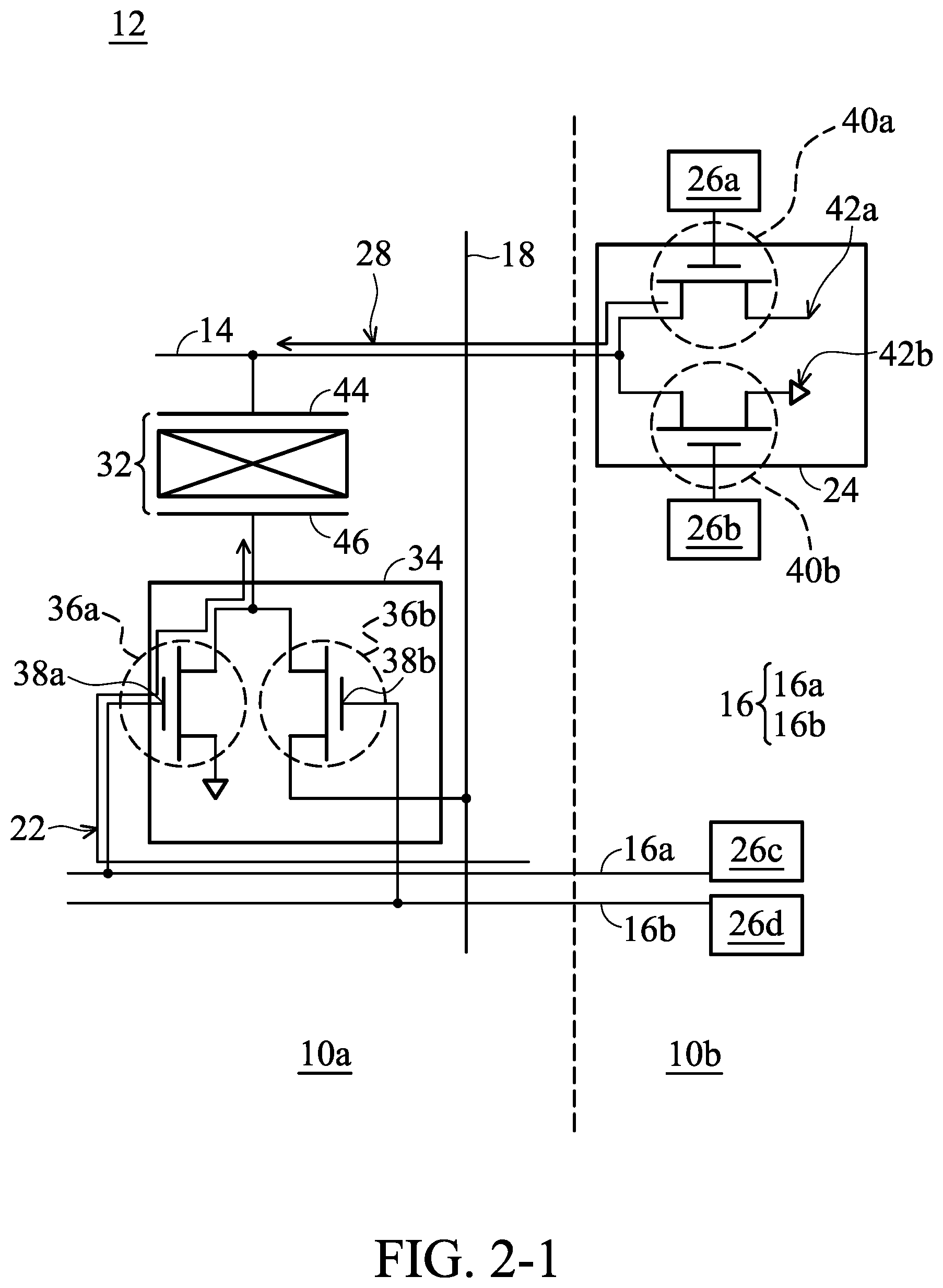 Patent US12616997 Figure 2 – Electronic device including a transducer electrically connected to a demultiplexer and method for fabricating the transducer in the electronic device