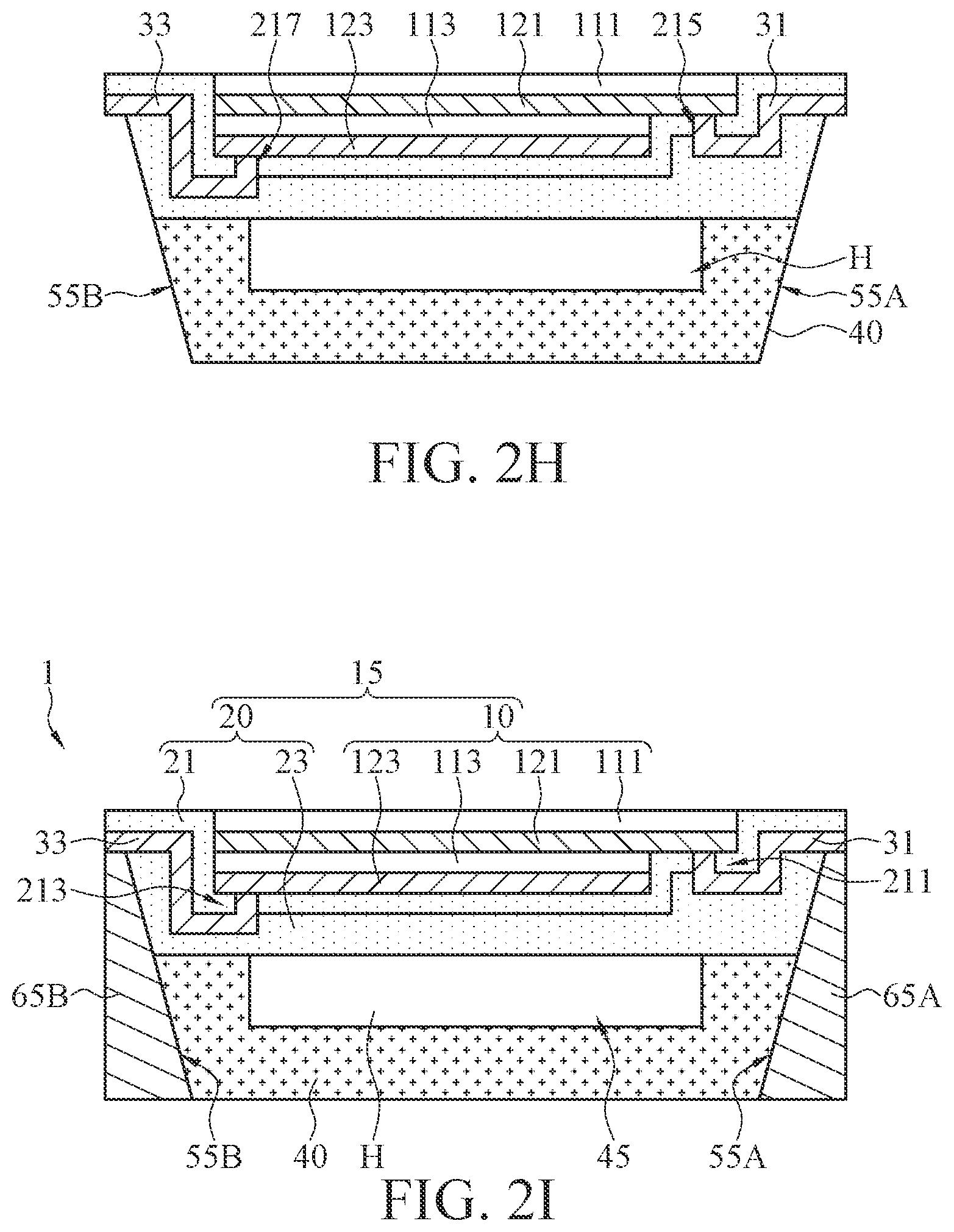 Patent US12616998 Figure 5 – Manufacturing method of wafer level ultrasonic device