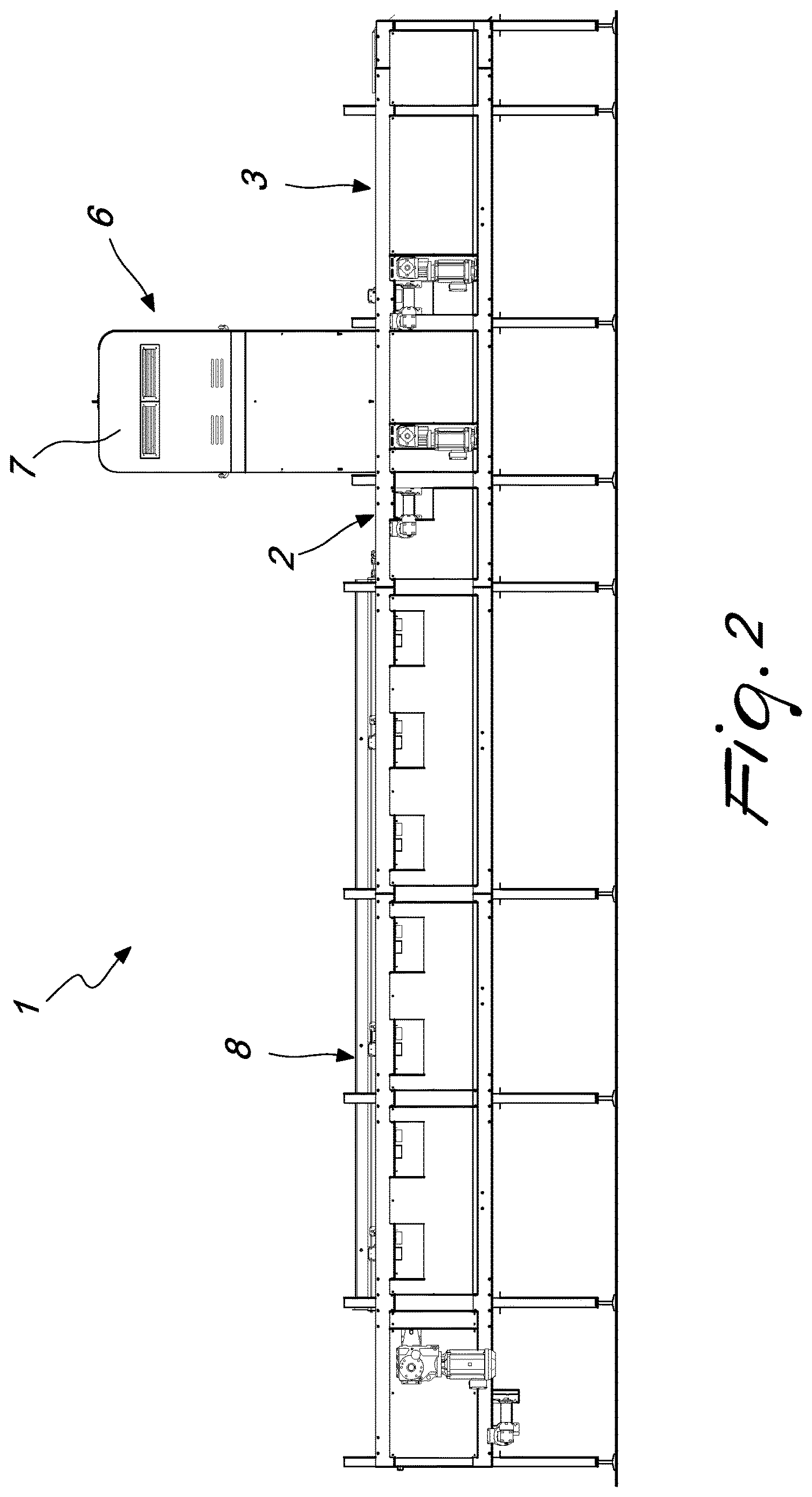 Patent US12617001 Figure 2 – Plant for treating horticultural products