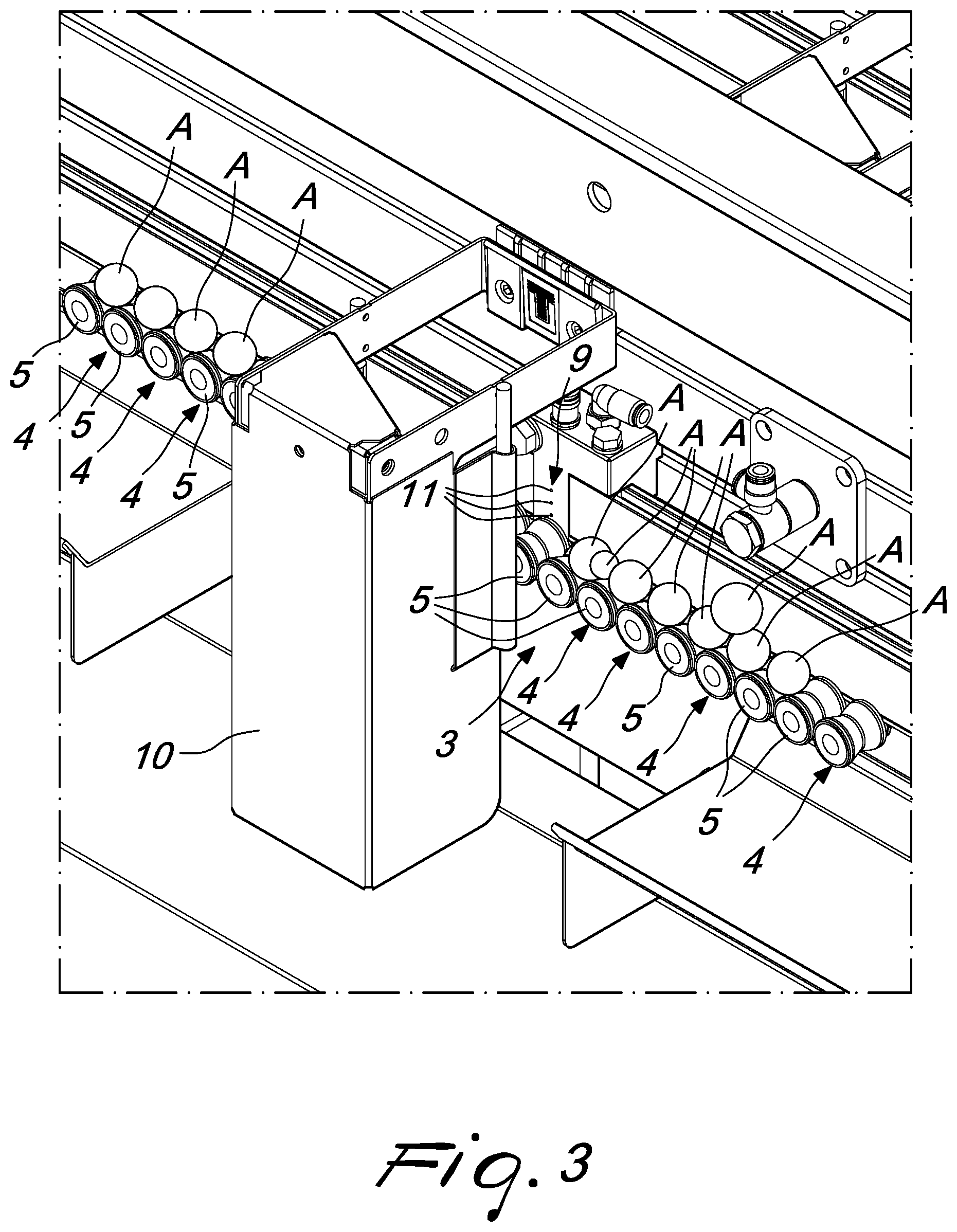 Patent US12617001 Figure 3 – Plant for treating horticultural products