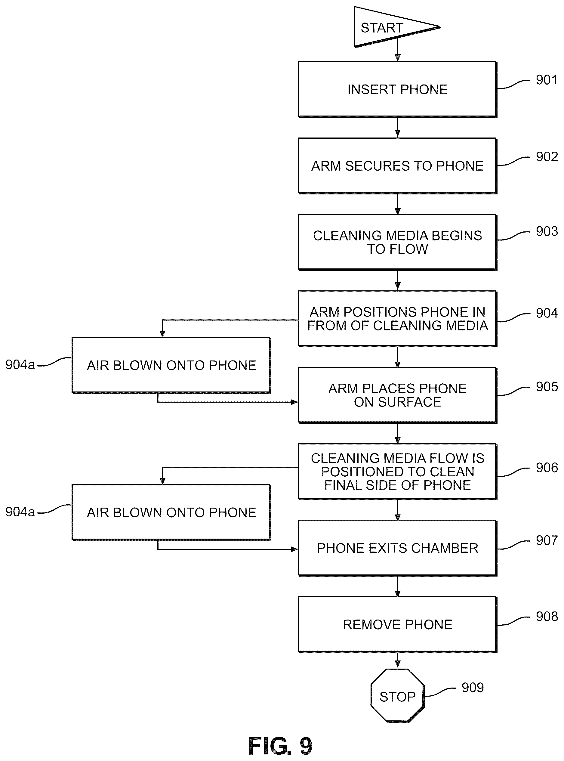 Patent US12617004 Figure 10 – System and method for cleaning an electronic device with dry ice