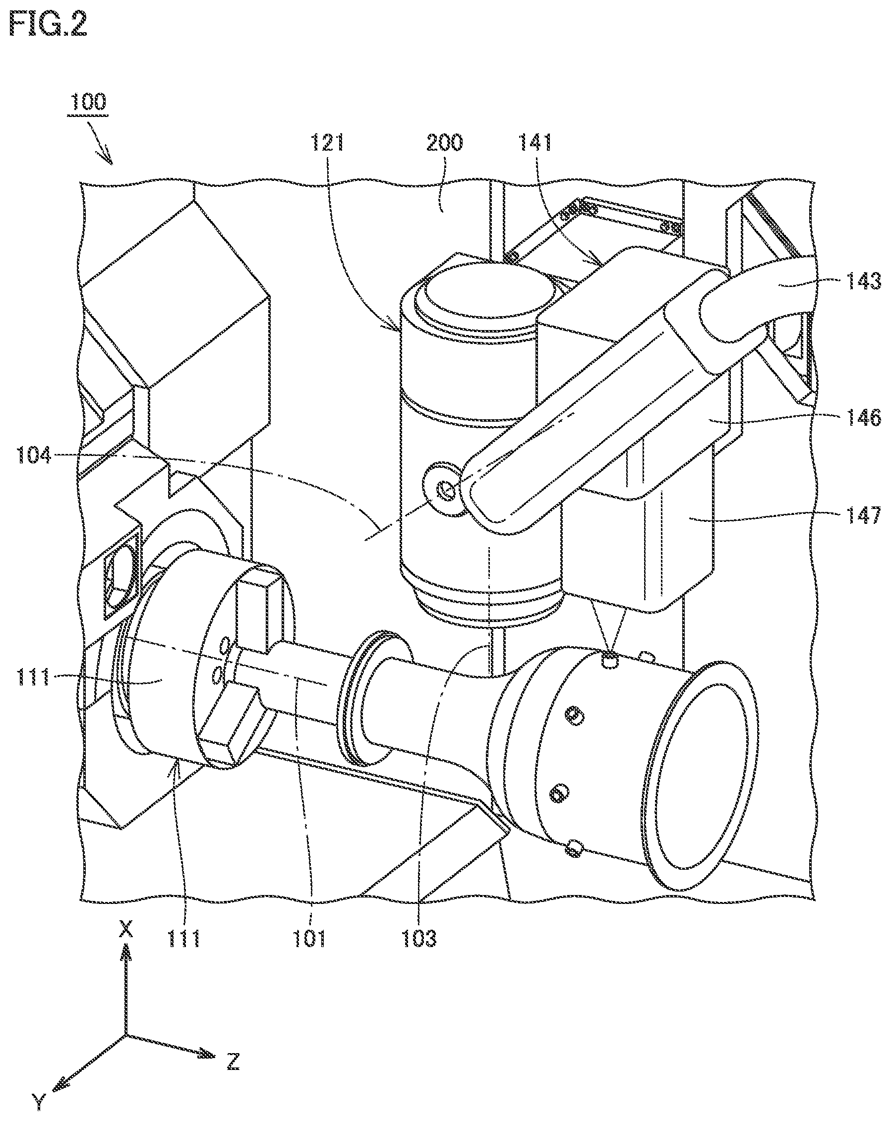 Patent US12617005 Figure 2 – Processing machine