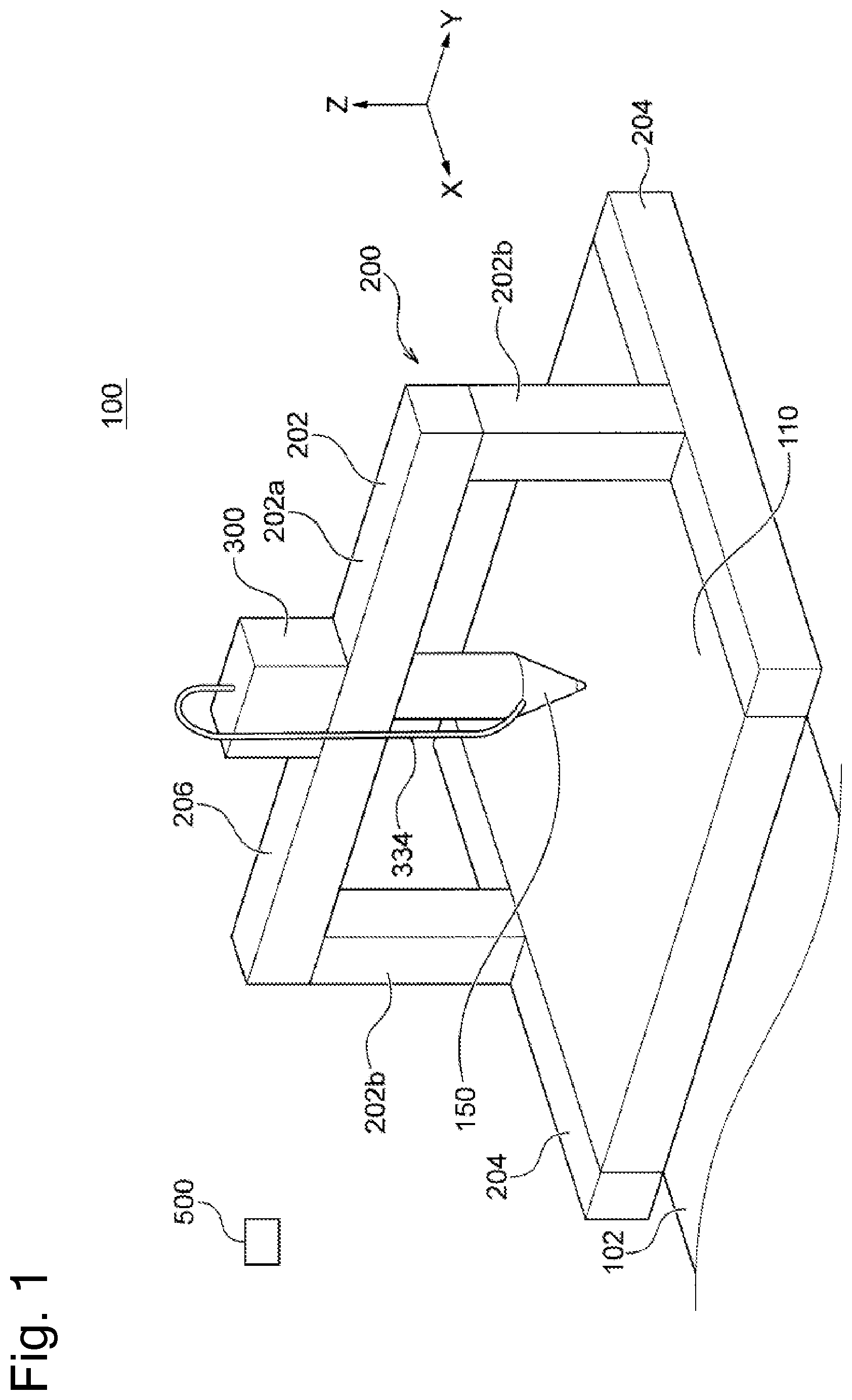Patent US12617019 Figure 1 – AM apparatus